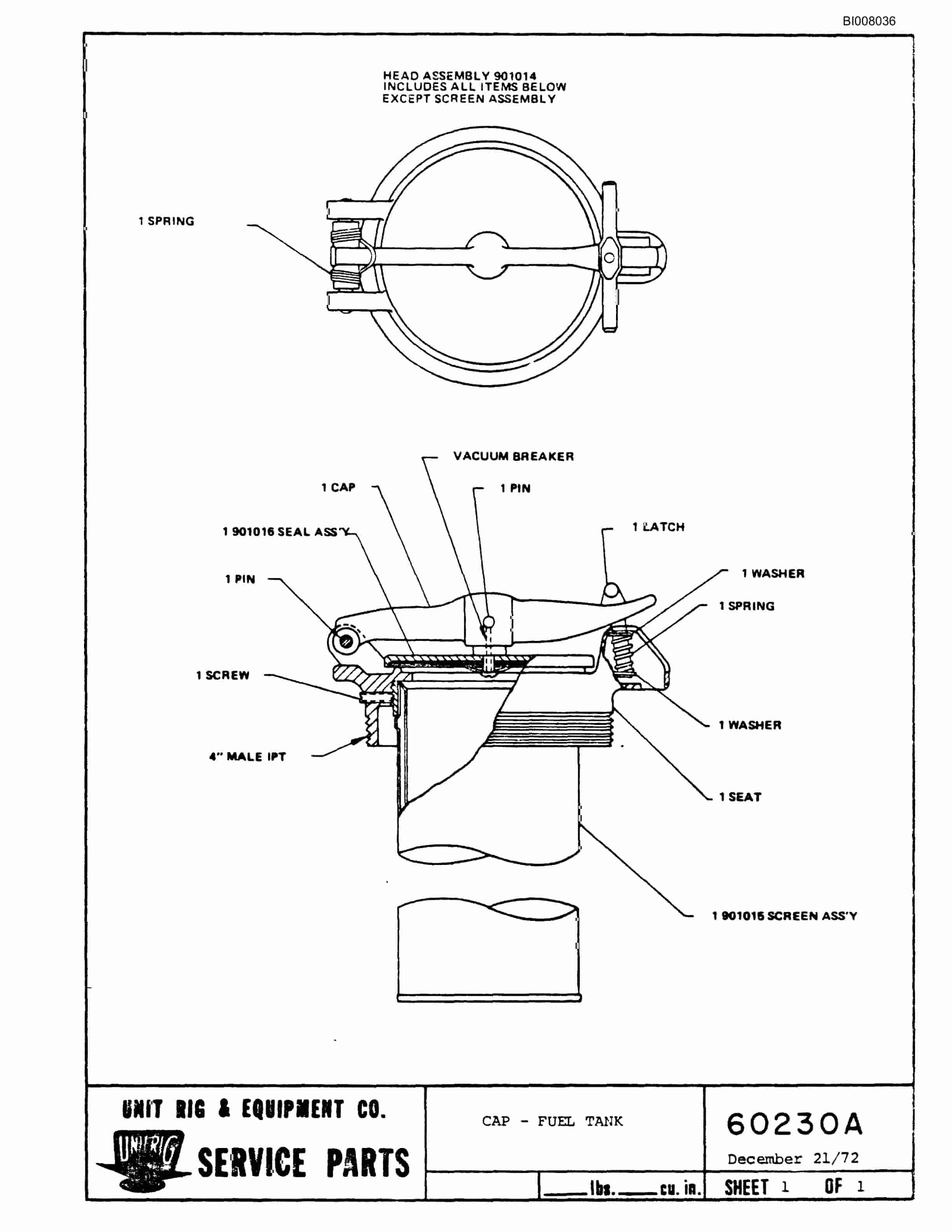 Bucyrus MK-36 Assembly Parts Catalog BI008036-4