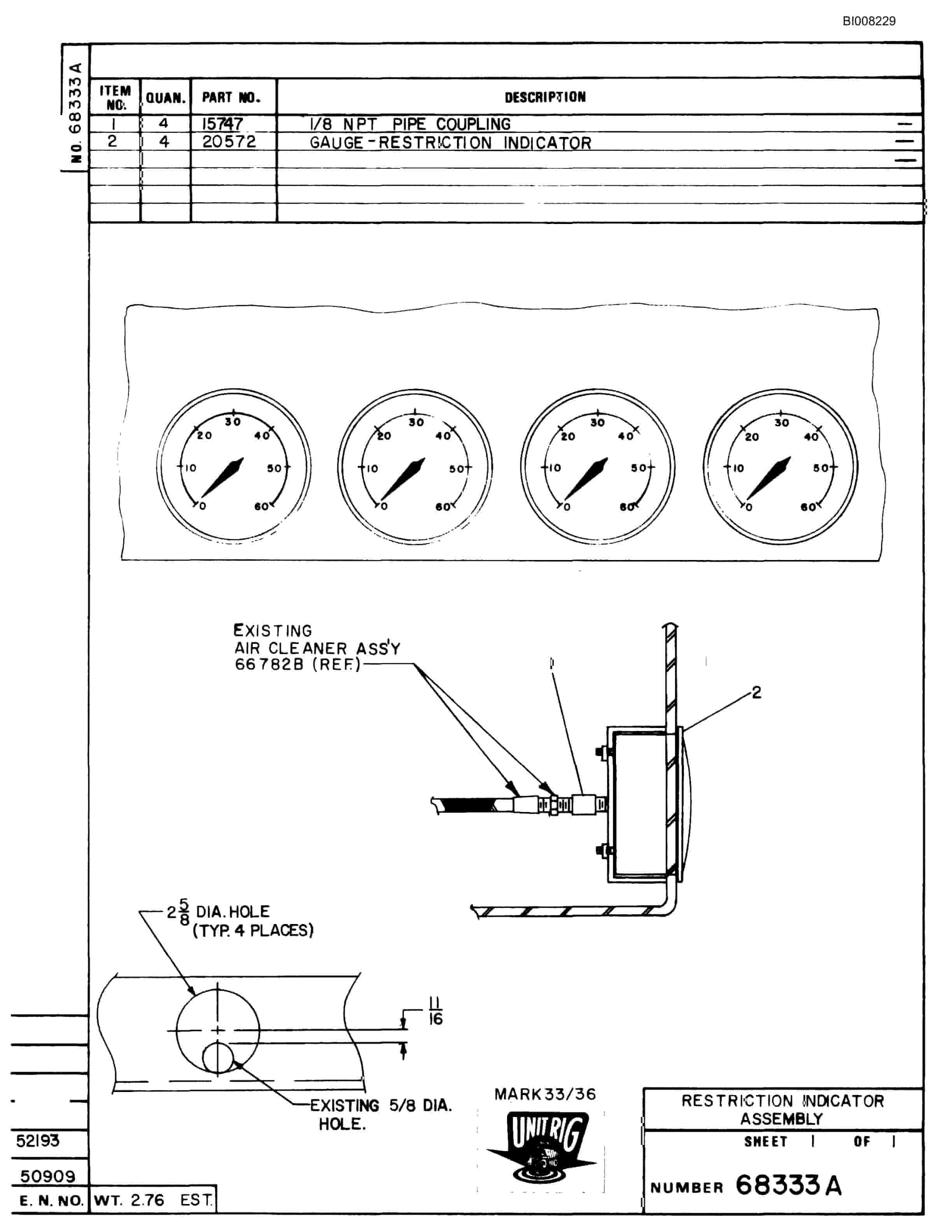 Bucyrus MK-36 Assembly Parts Catalog BI008229-3
