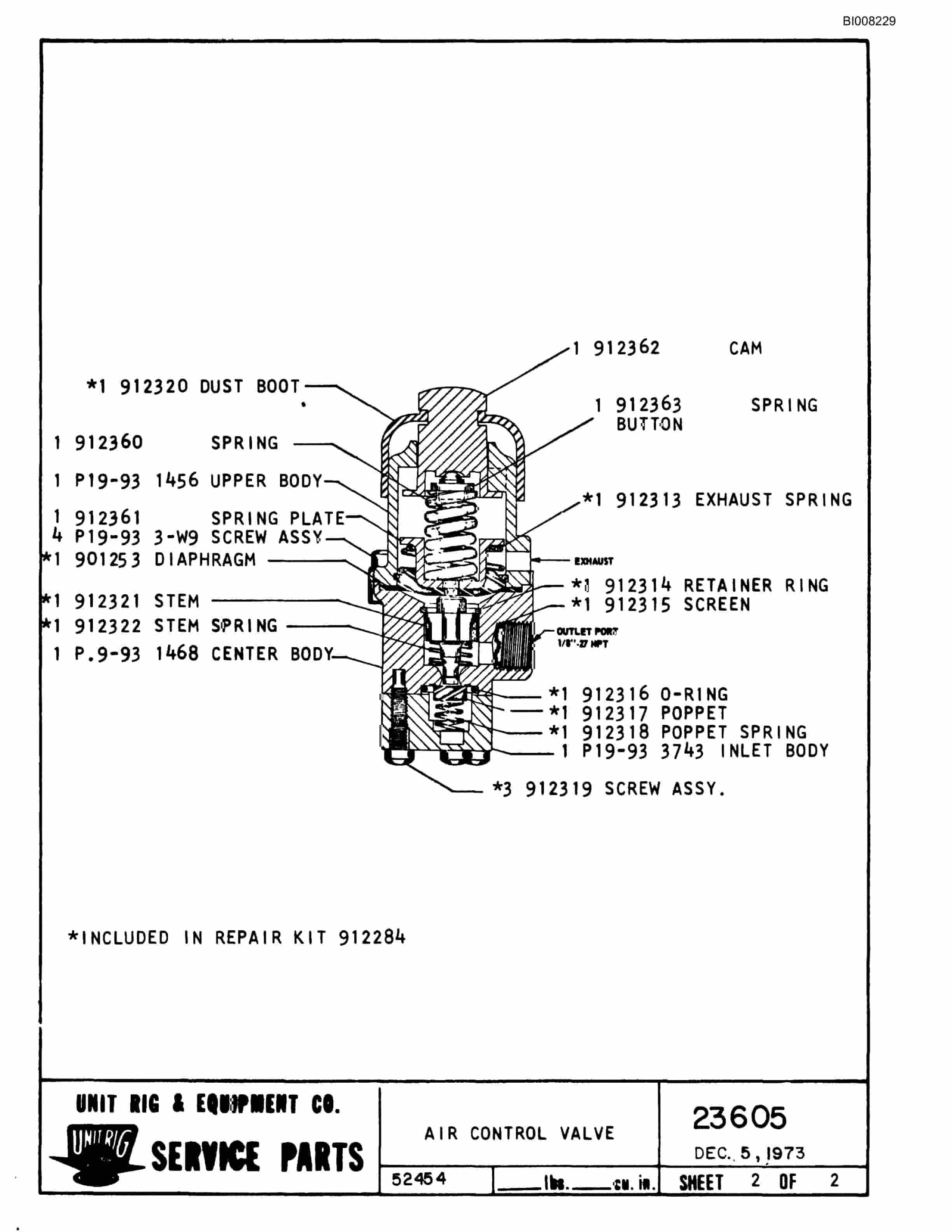 Bucyrus MK-36 Assembly Parts Catalog BI008229-5