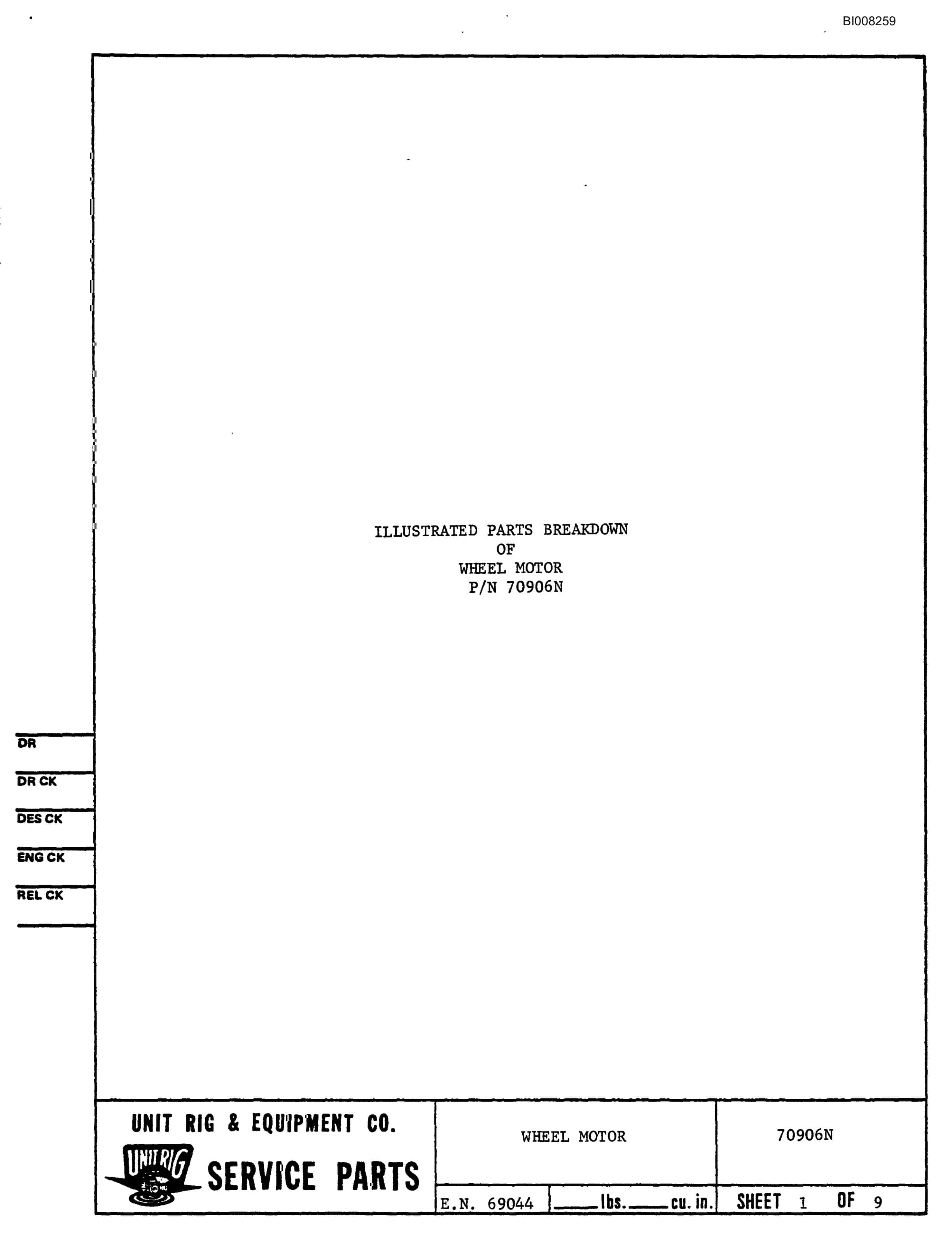 Bucyrus MK-36 Assembly Parts Catalog BI008259-2