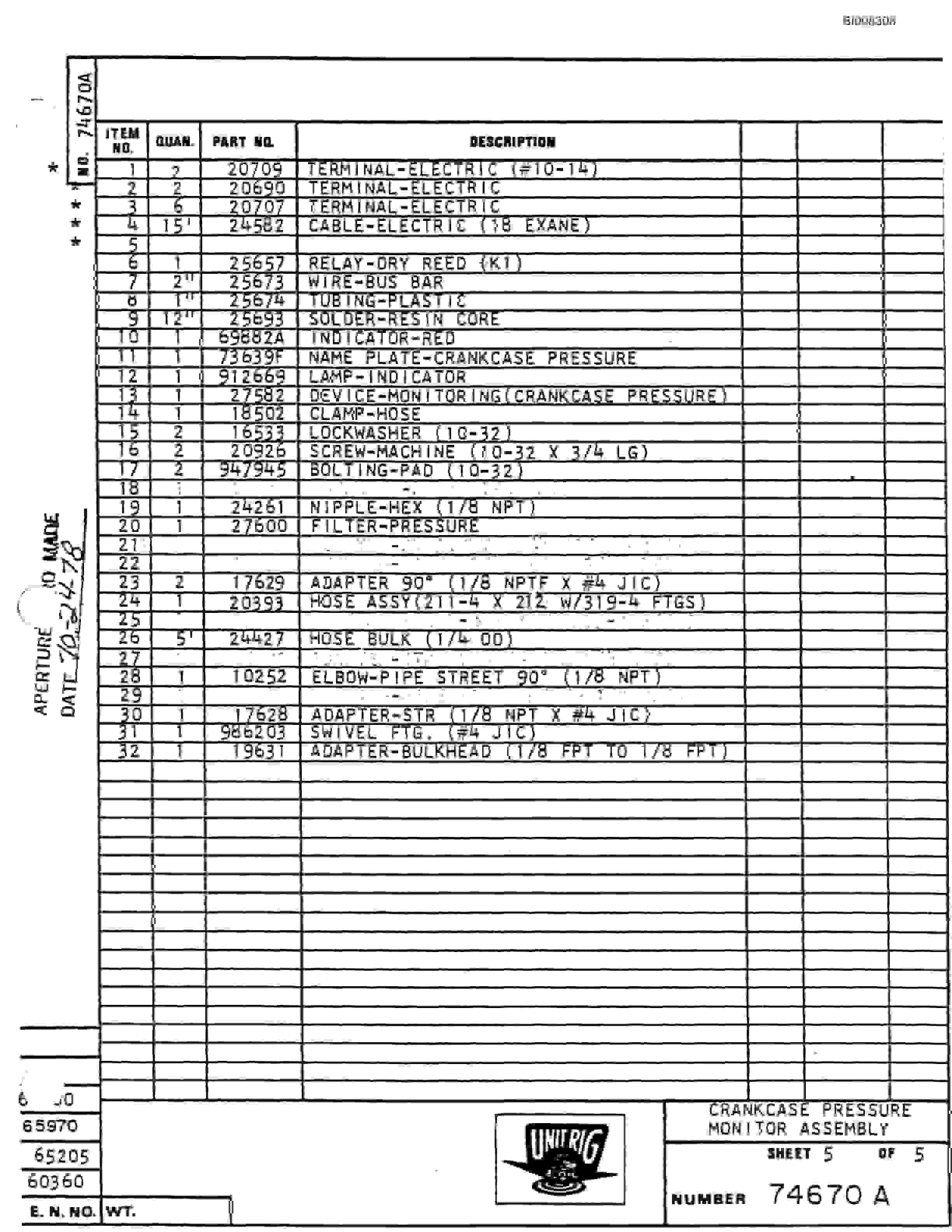 Bucyrus MK-36 Assembly Parts Catalog BI008308-2