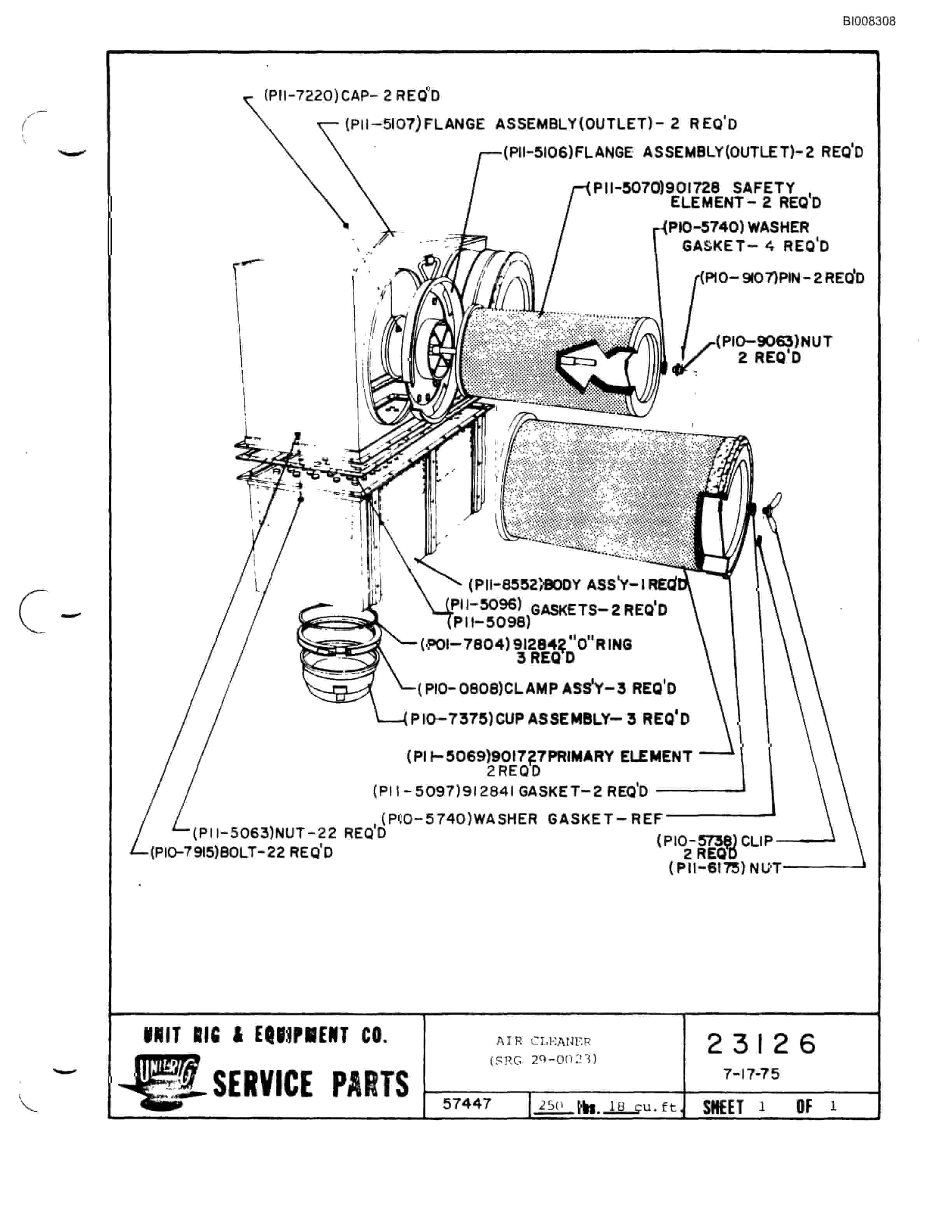 Bucyrus MK-36 Assembly Parts Catalog BI008308-3