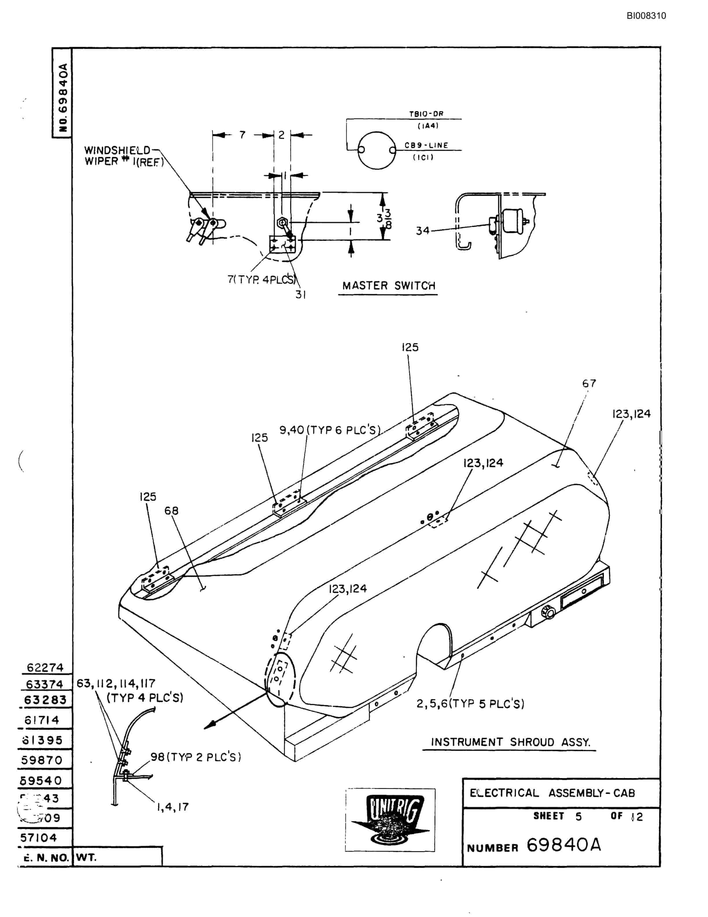 Bucyrus MK-36 Assembly Parts Catalog BI008310-2