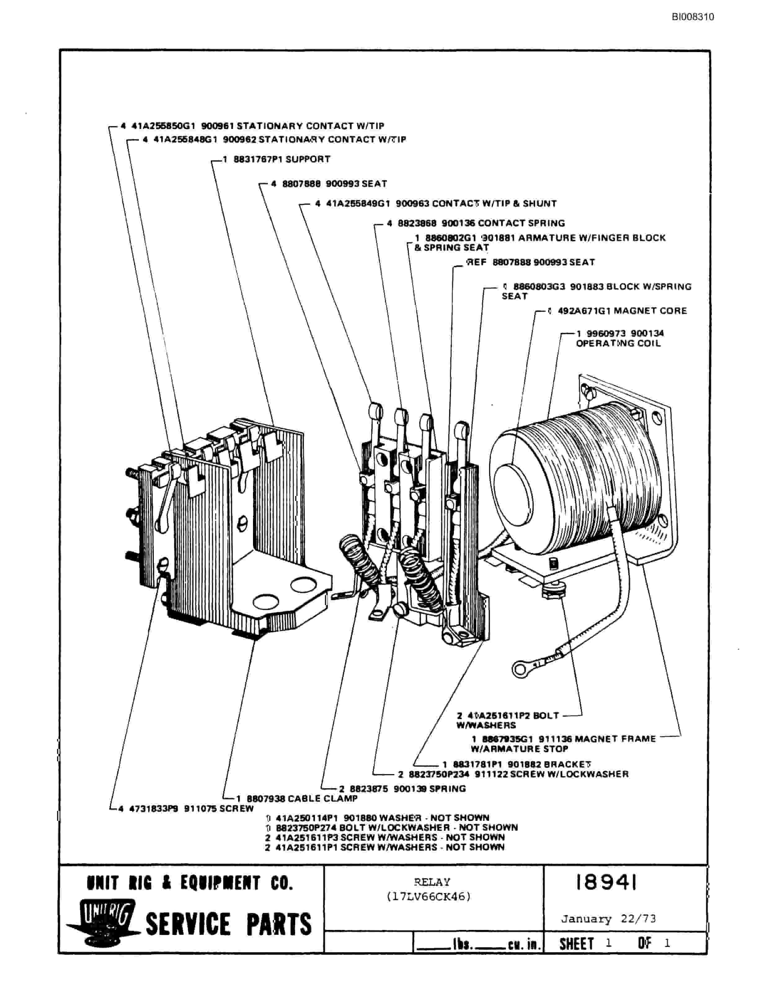 Bucyrus MK-36 Assembly Parts Catalog BI008310-3