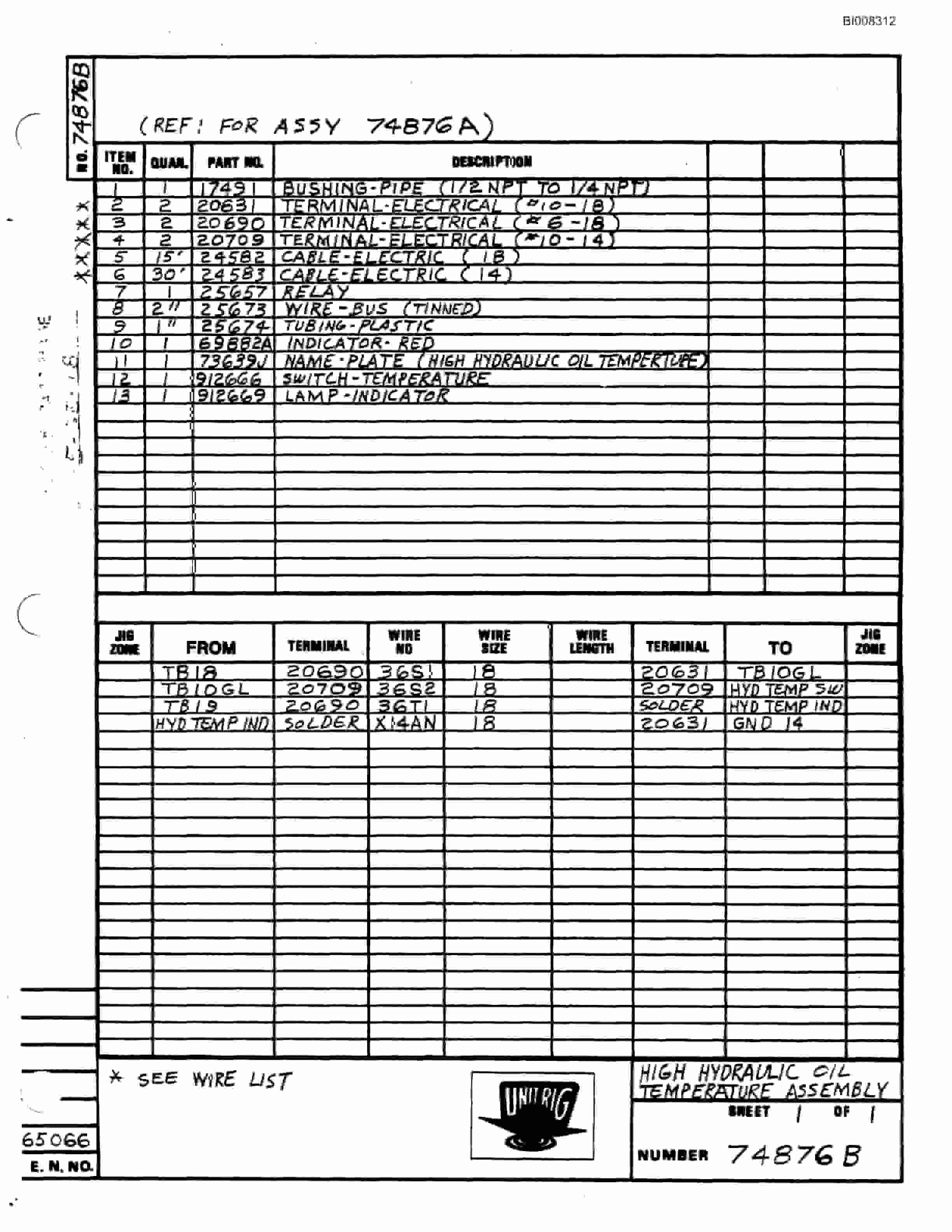 Bucyrus MK-36 Assembly Parts Catalog BI008312-2