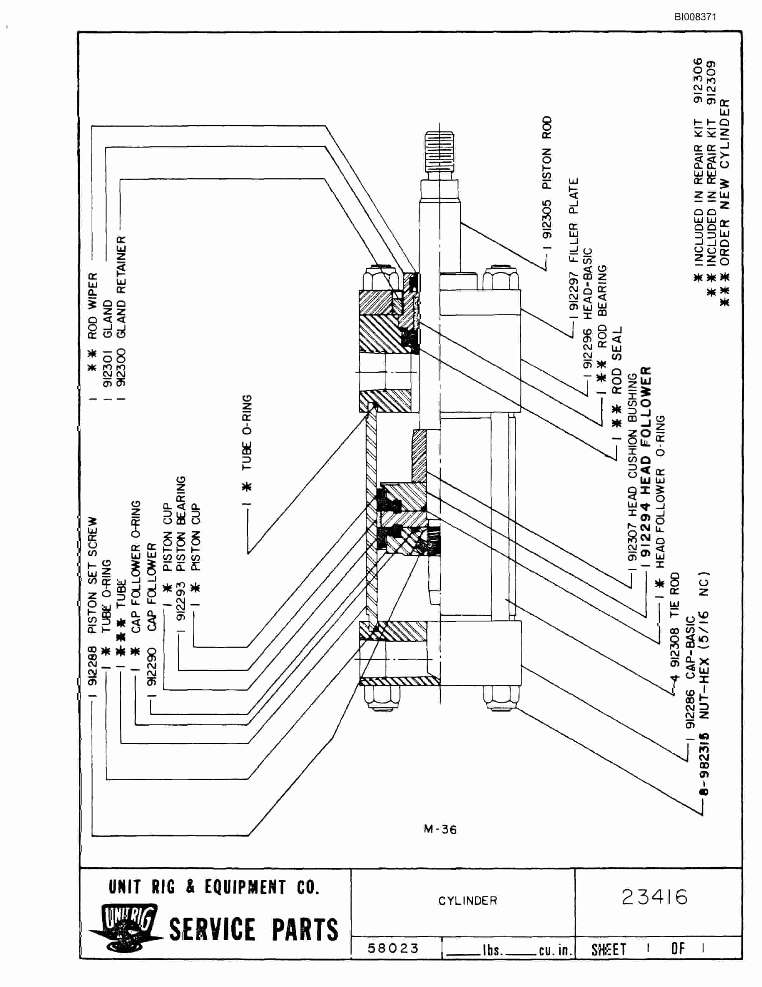 Bucyrus MK-36 Assembly Parts Catalog BI008371-3