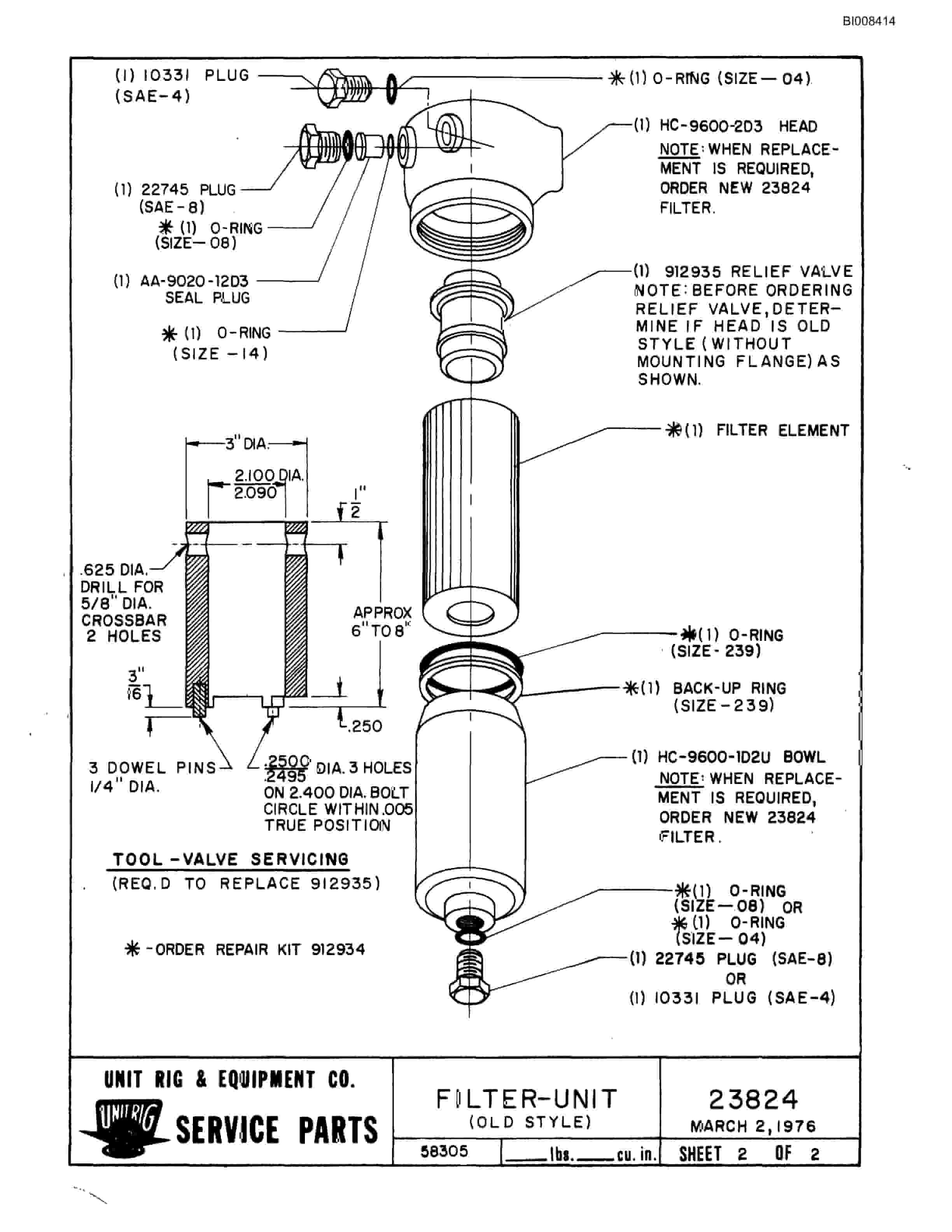 Bucyrus MK-36 Assembly Parts Catalog BI008414-3