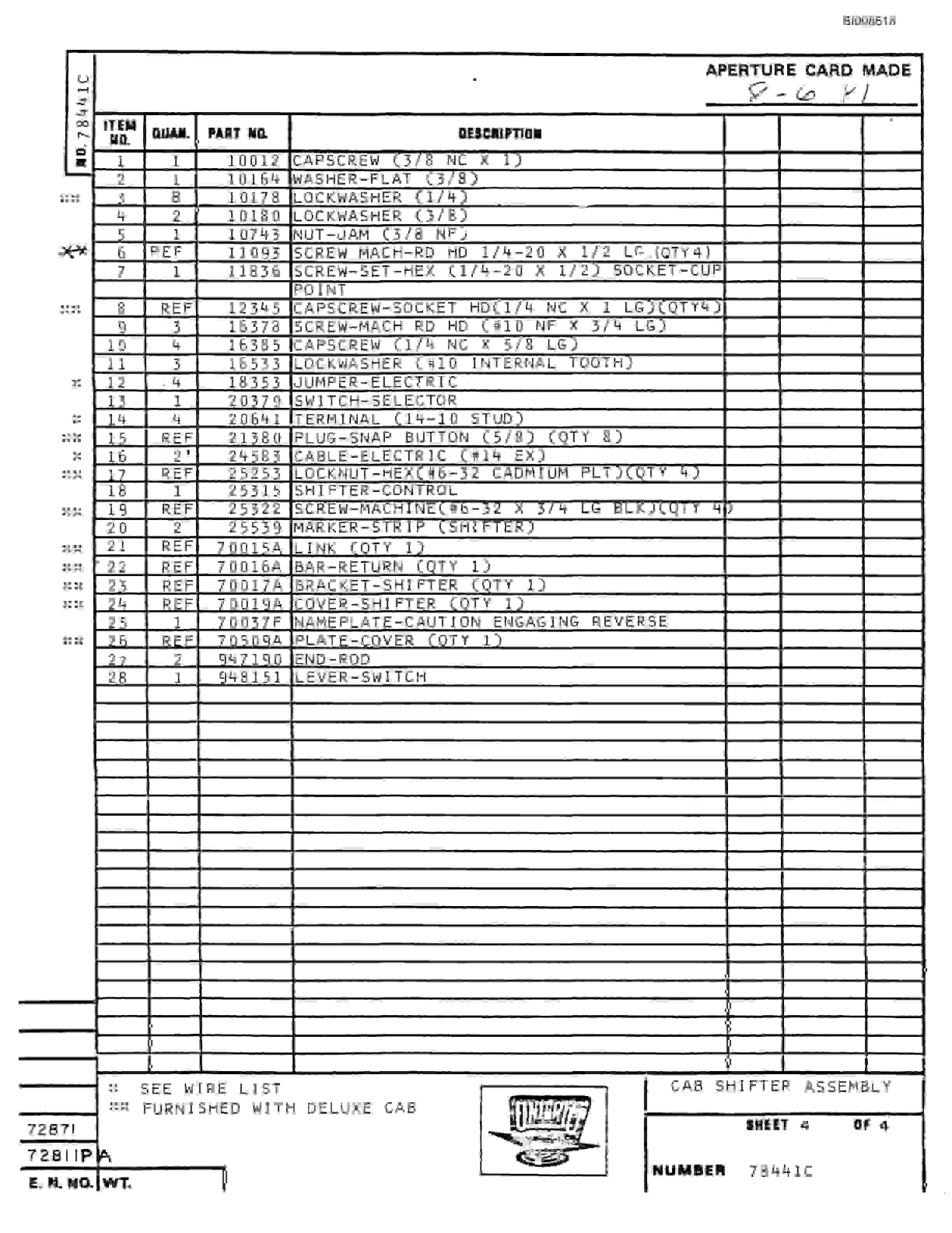 Bucyrus MK-36 Assembly Parts Catalog BI008518-2