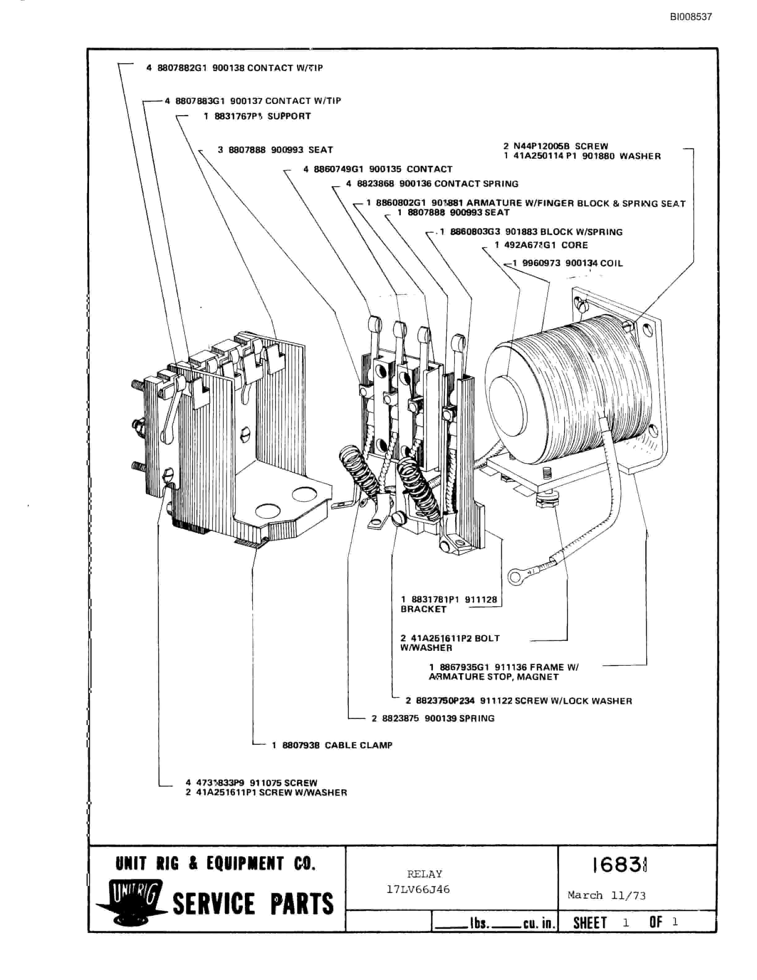 Bucyrus MK-36 Assembly Parts Catalog BI008537-3
