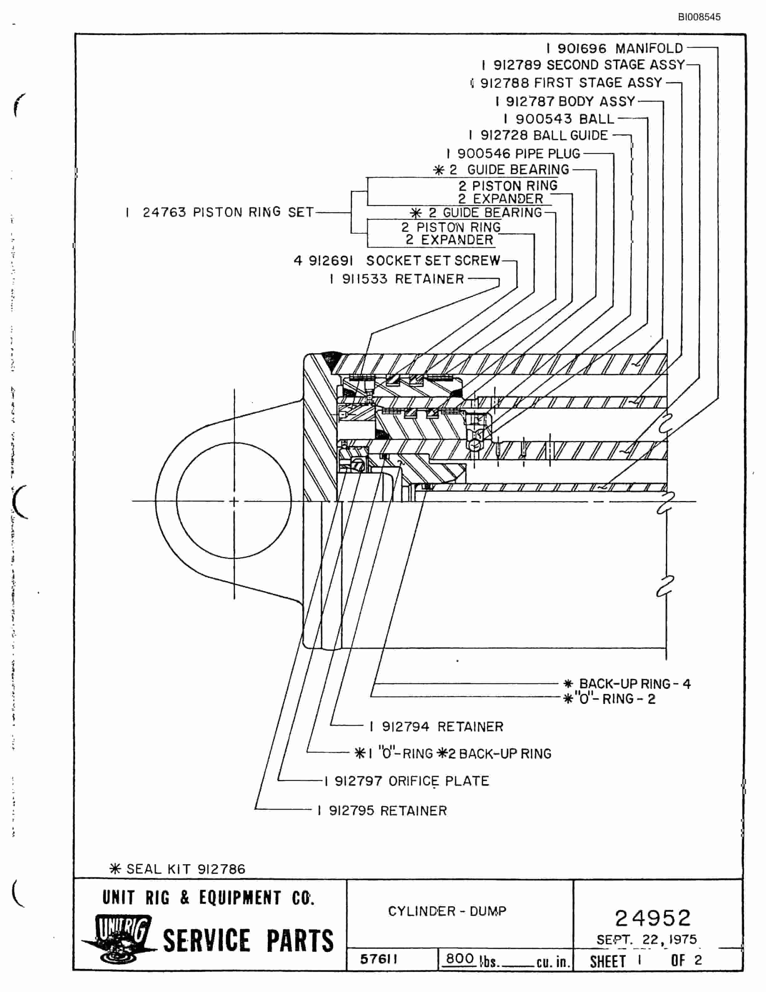 Bucyrus MK-36 Assembly Parts Catalog BI008545-4