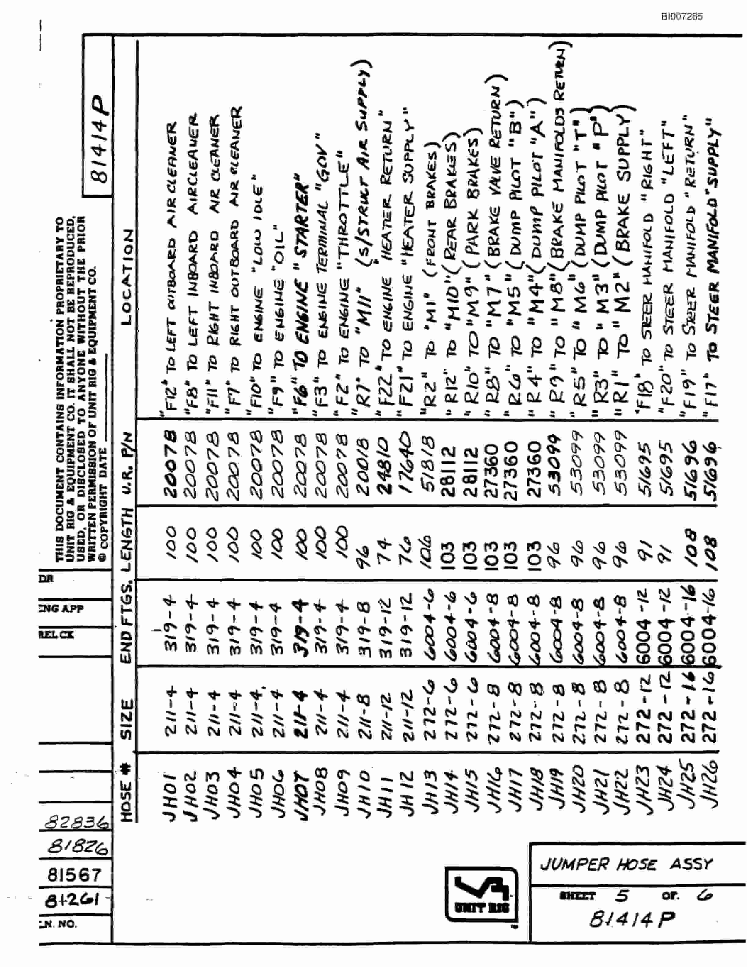 Bucyrus MK-36 Parts Catalog BI007265-2