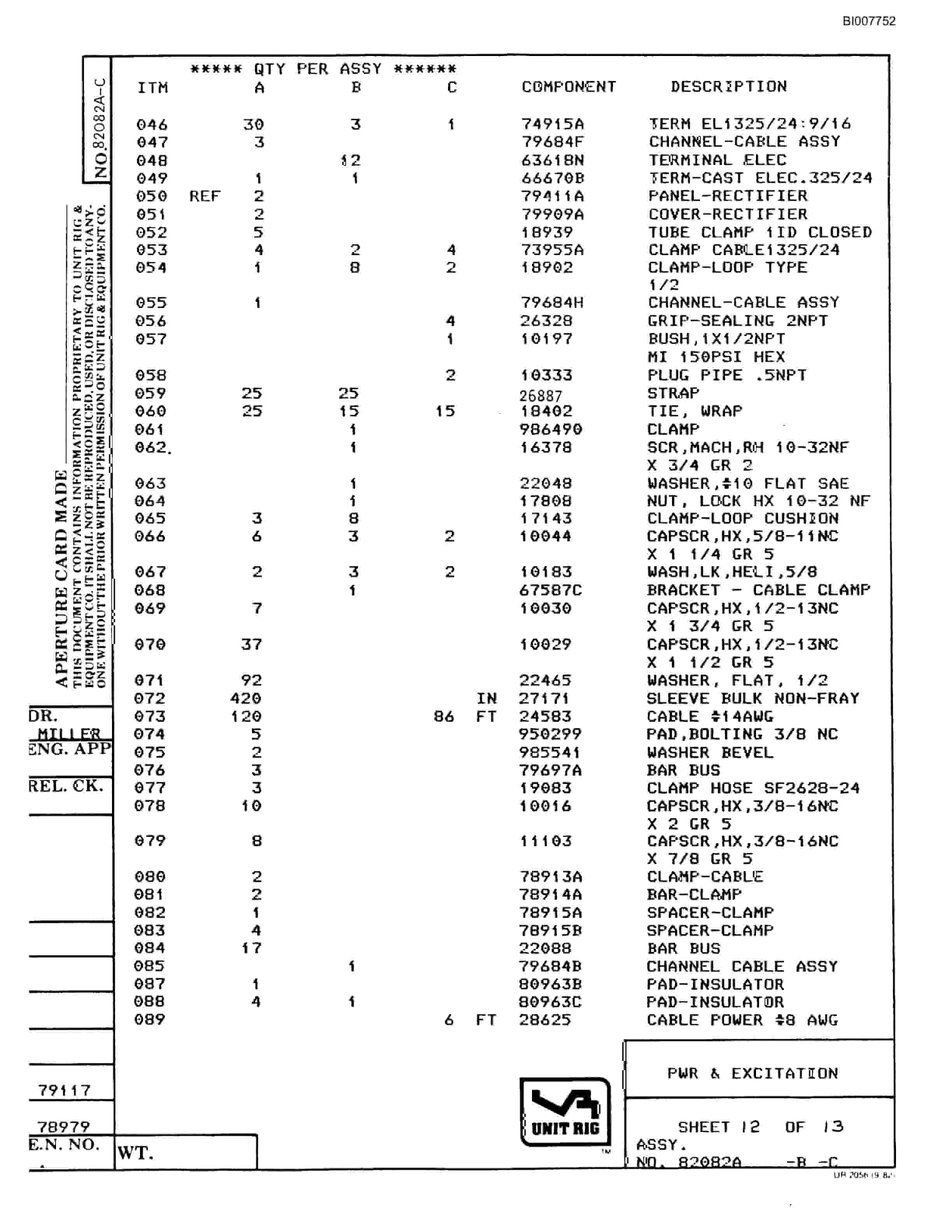 Bucyrus MK-36 Parts Catalog BI007752-4