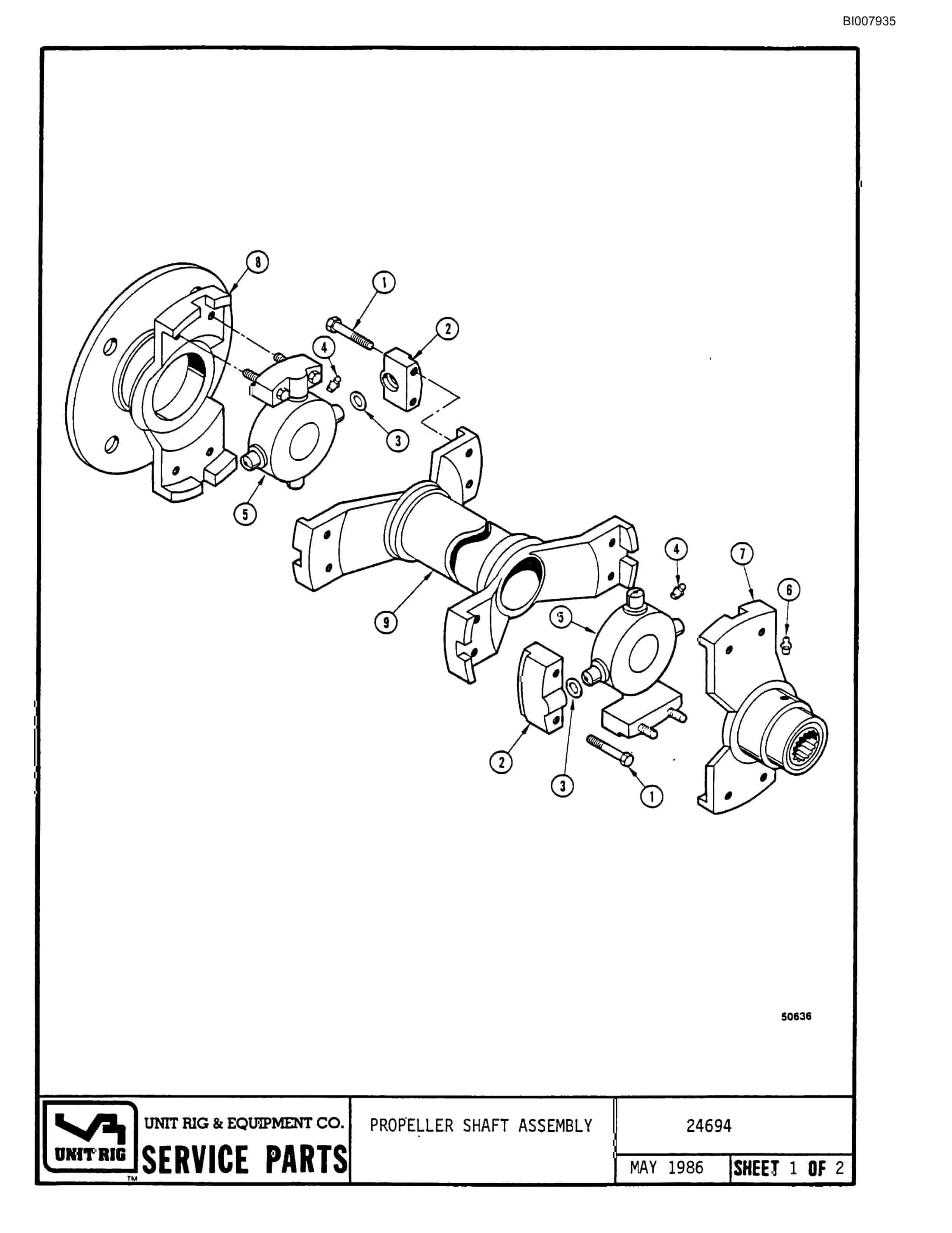 Bucyrus MK-36 Parts Catalog BI007935-4