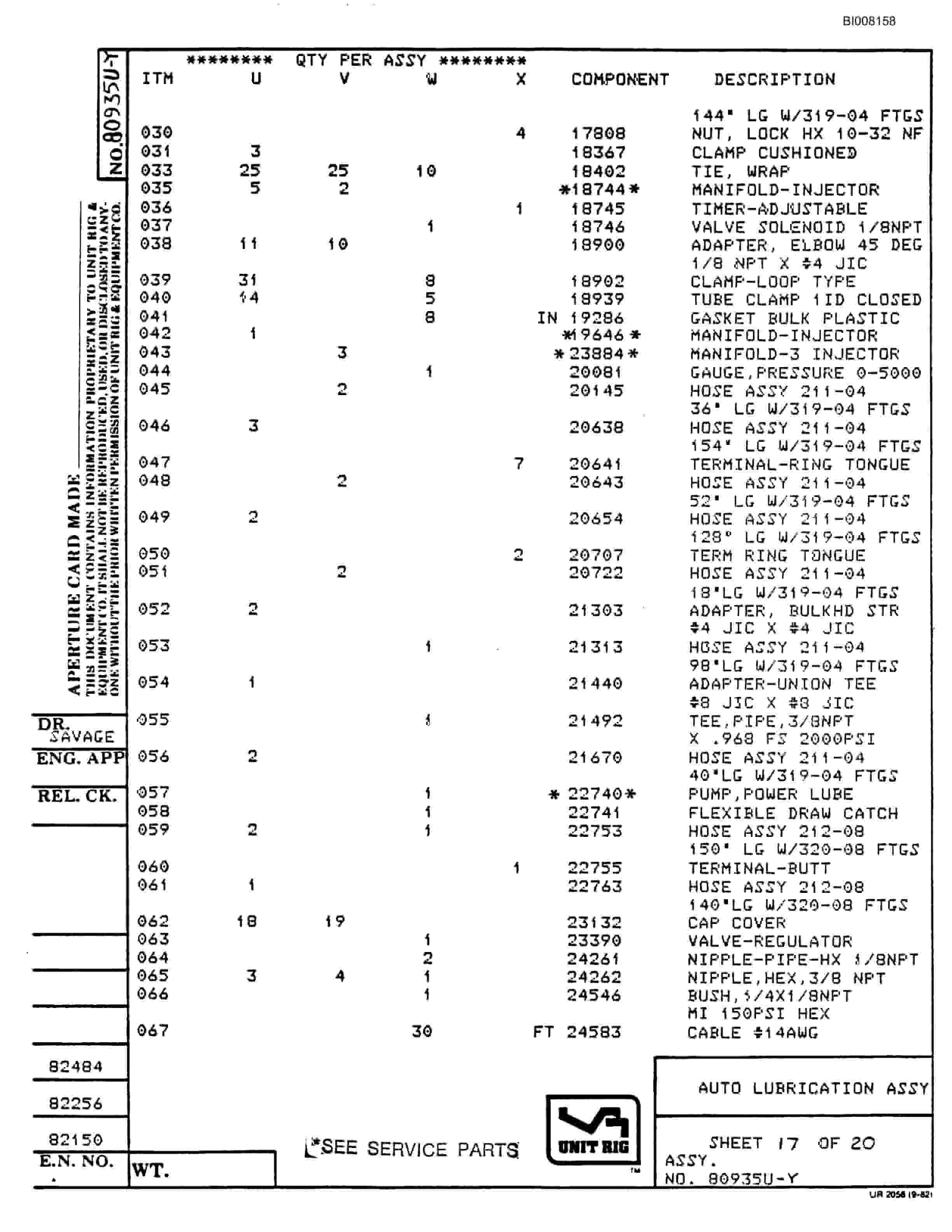 Bucyrus MK-36 Parts Catalog BI008158-2