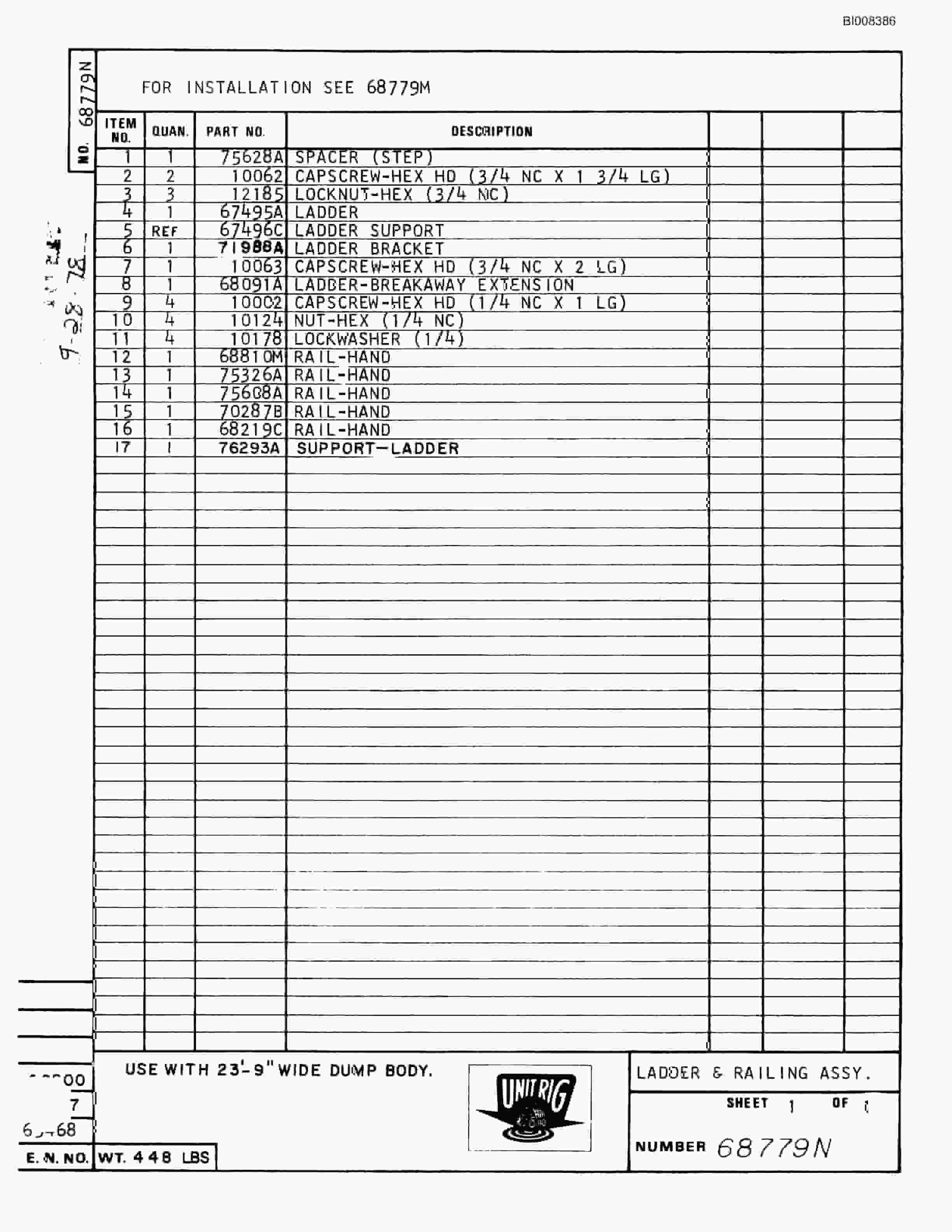 Bucyrus MK-36 Parts Catalog BI008386-2