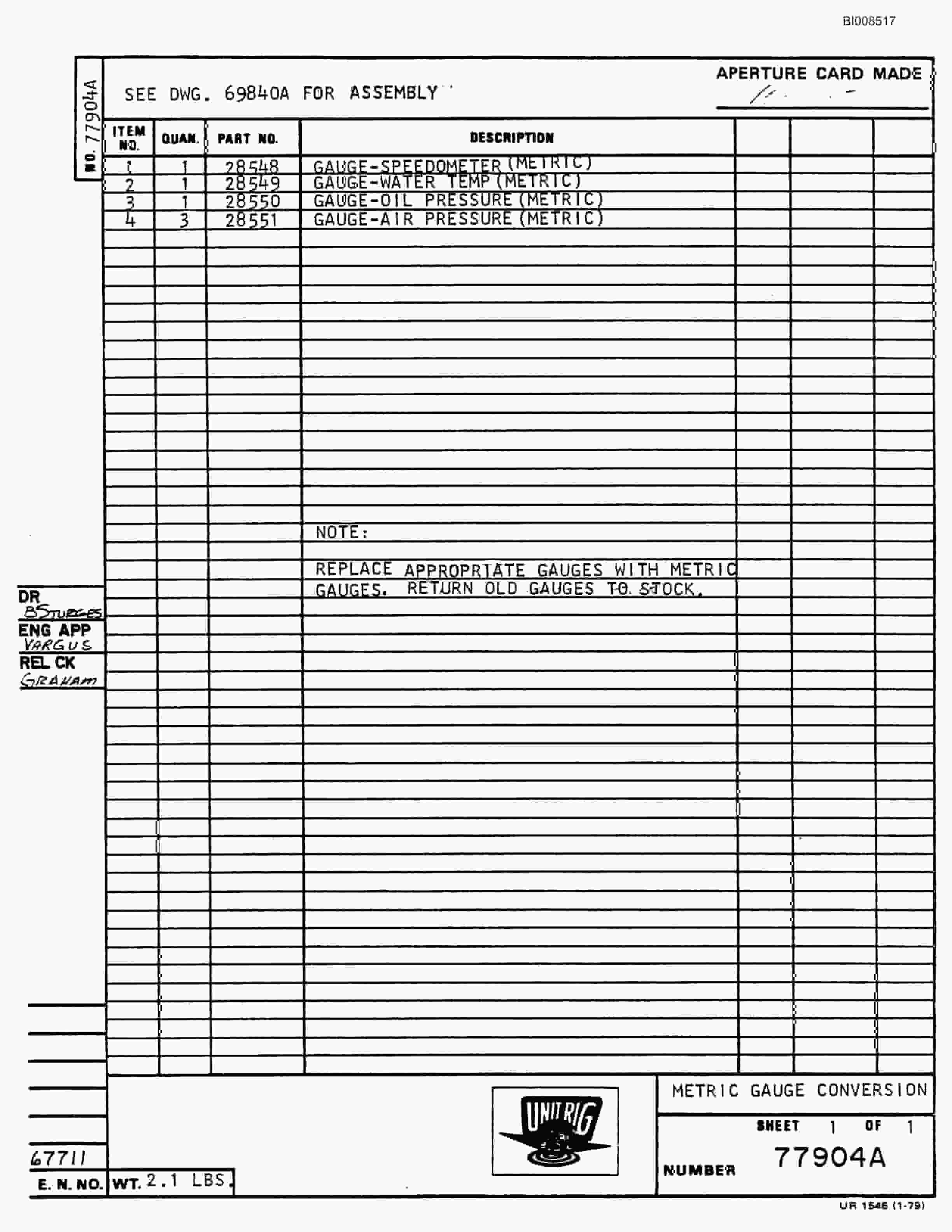 Bucyrus MK-36 Parts Catalog BI008517-2
