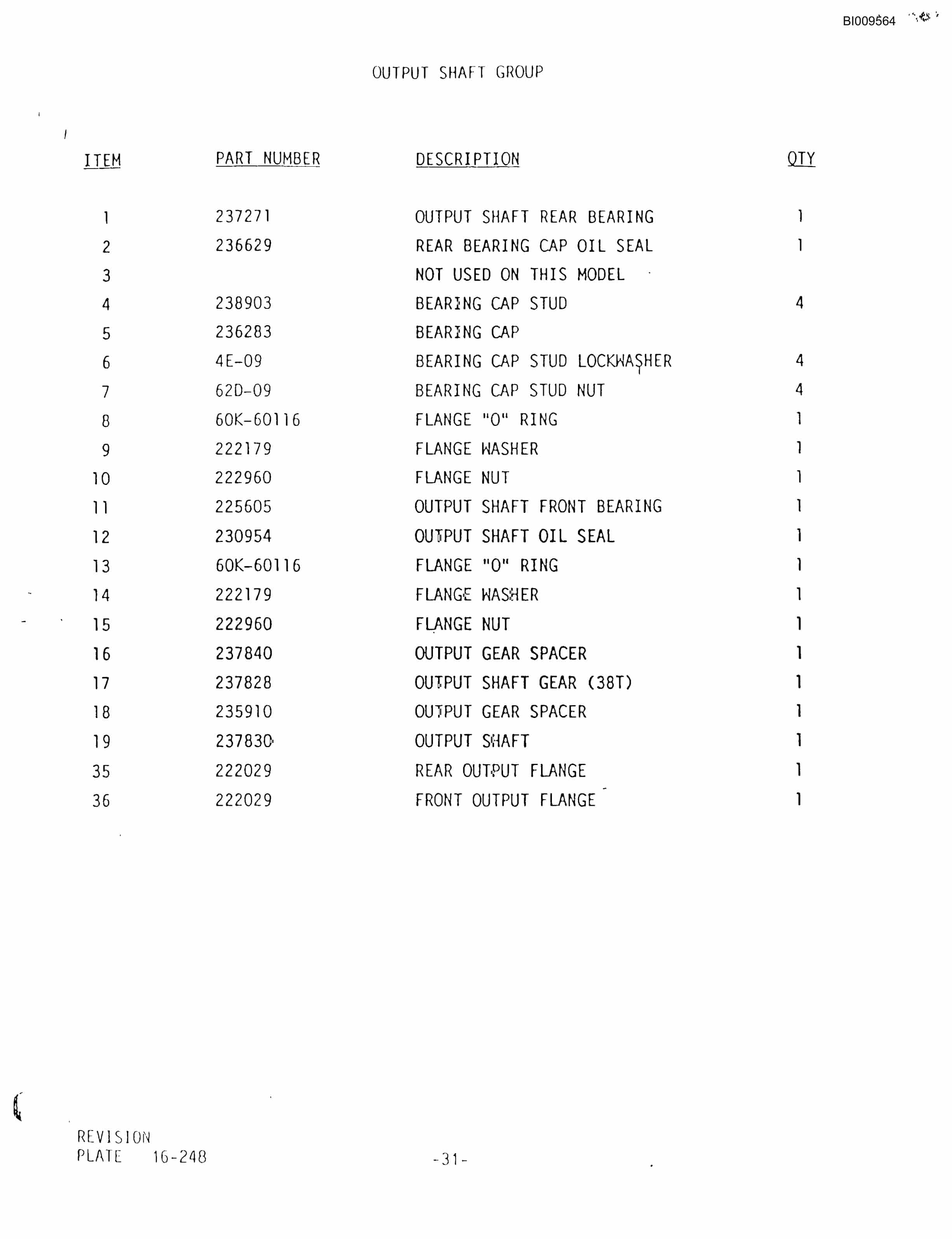 Bucyrus MK-45 Jumbo Drill Carrier Parts Catalog BI009564-3