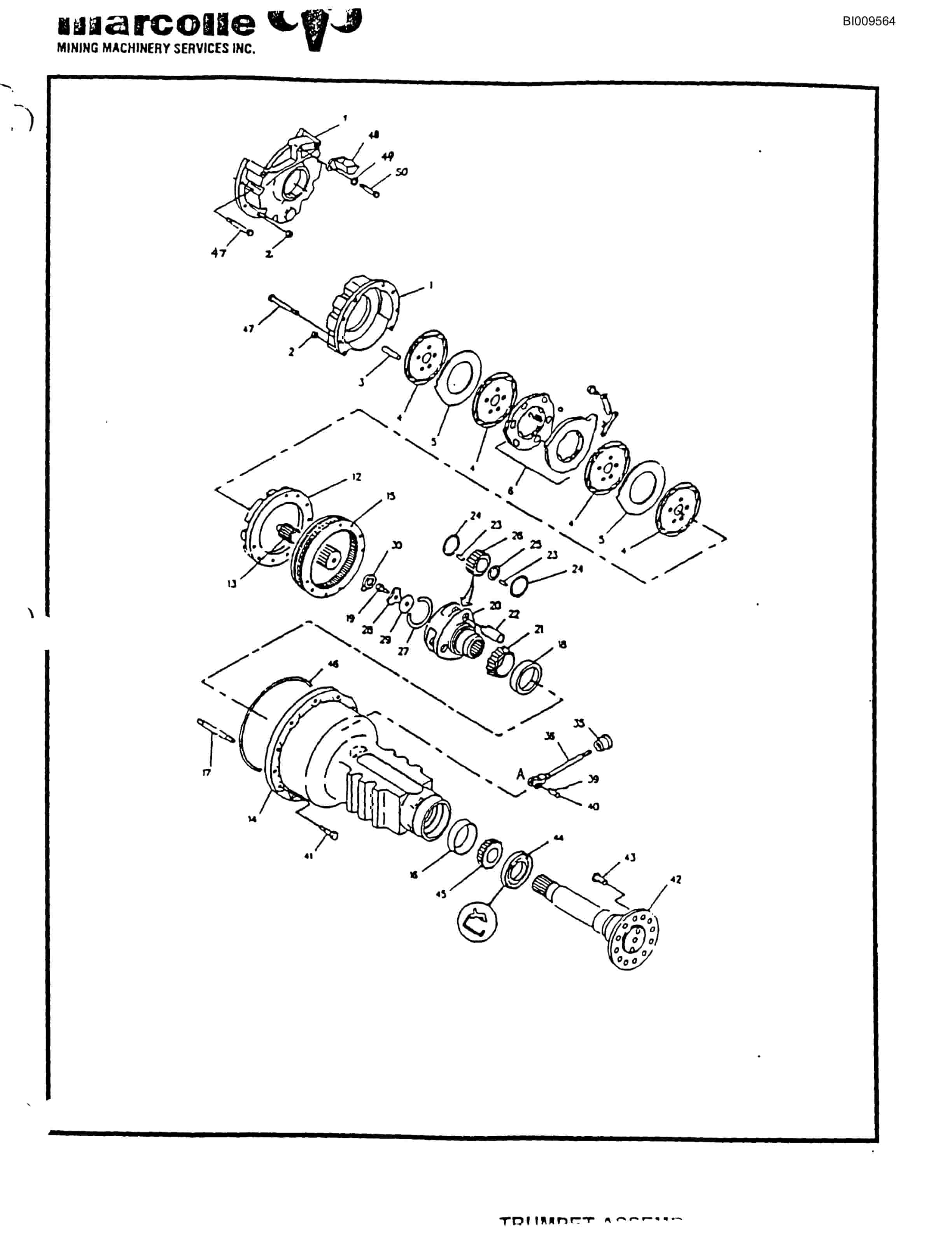 Bucyrus MK-45 Jumbo Drill Carrier Parts Catalog BI009564-5
