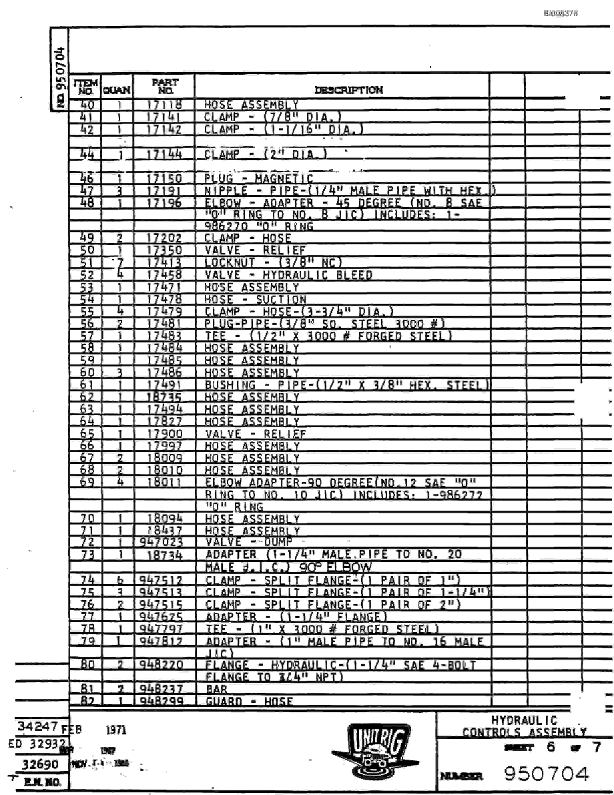 Bucyrus MK-85 Illustrated Parts Catalog BI008378-5