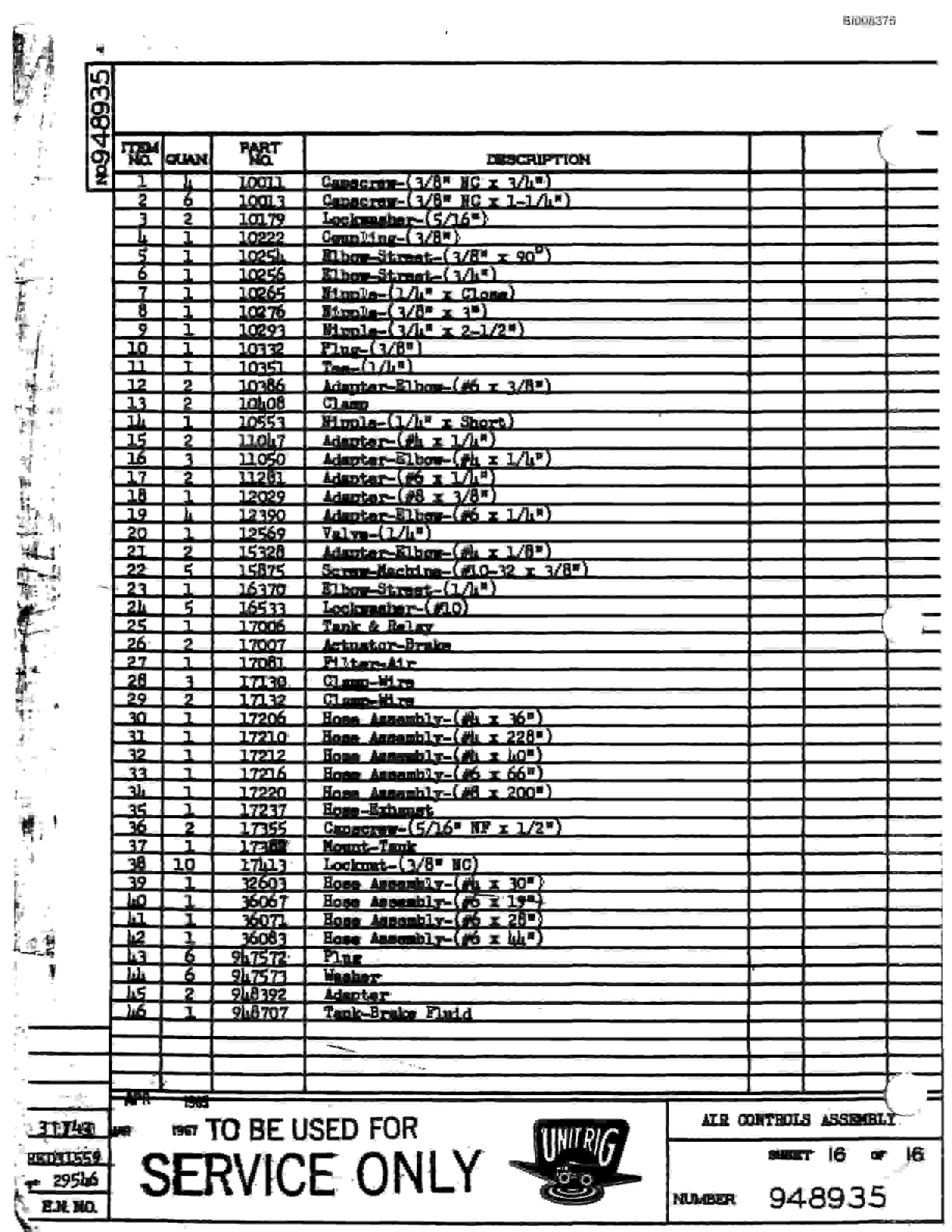 Bucyrus MK-85 Parts Catalog BI008375-3