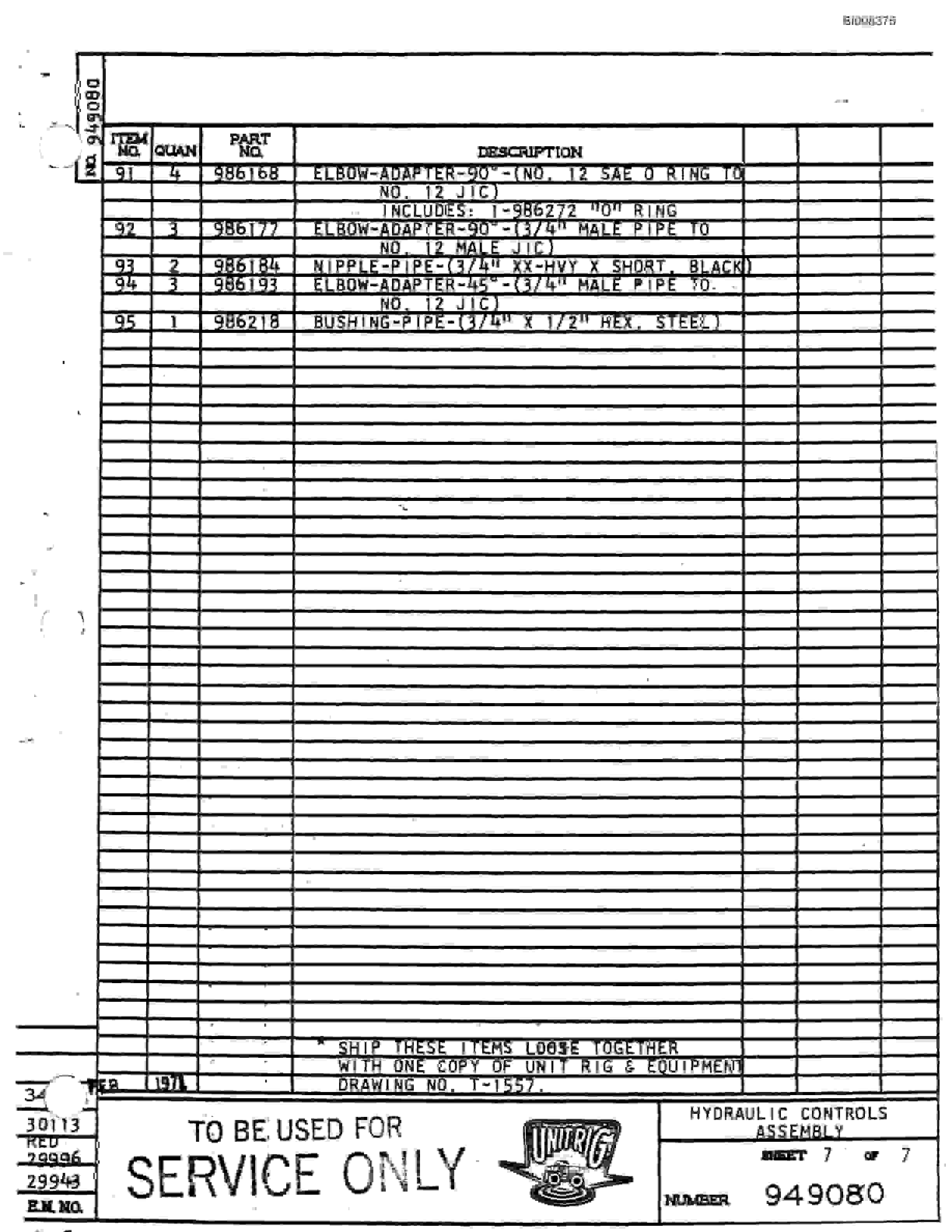 Bucyrus MK-85 Parts Catalog BI008375-5