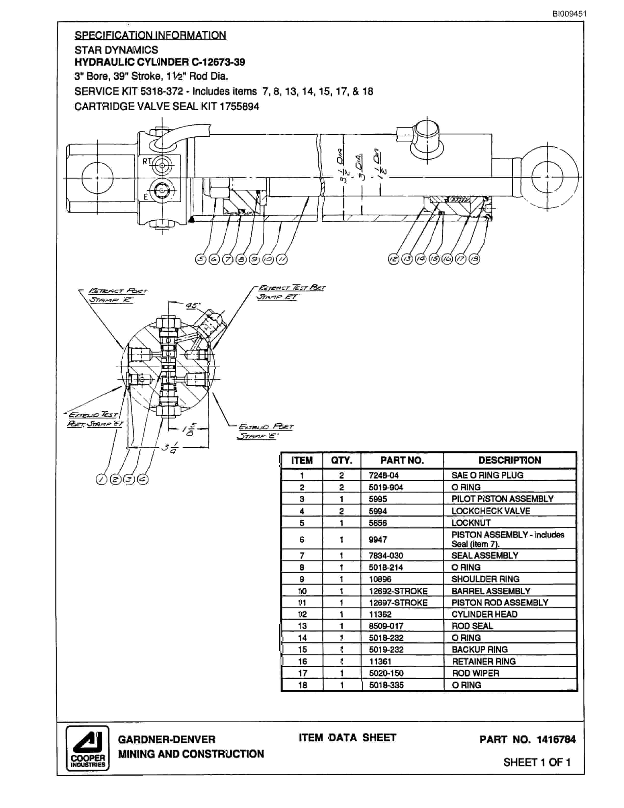 Bucyrus MK10HD Skid Steer Hydraulic Jumbo Parts Catalog BI009451-3