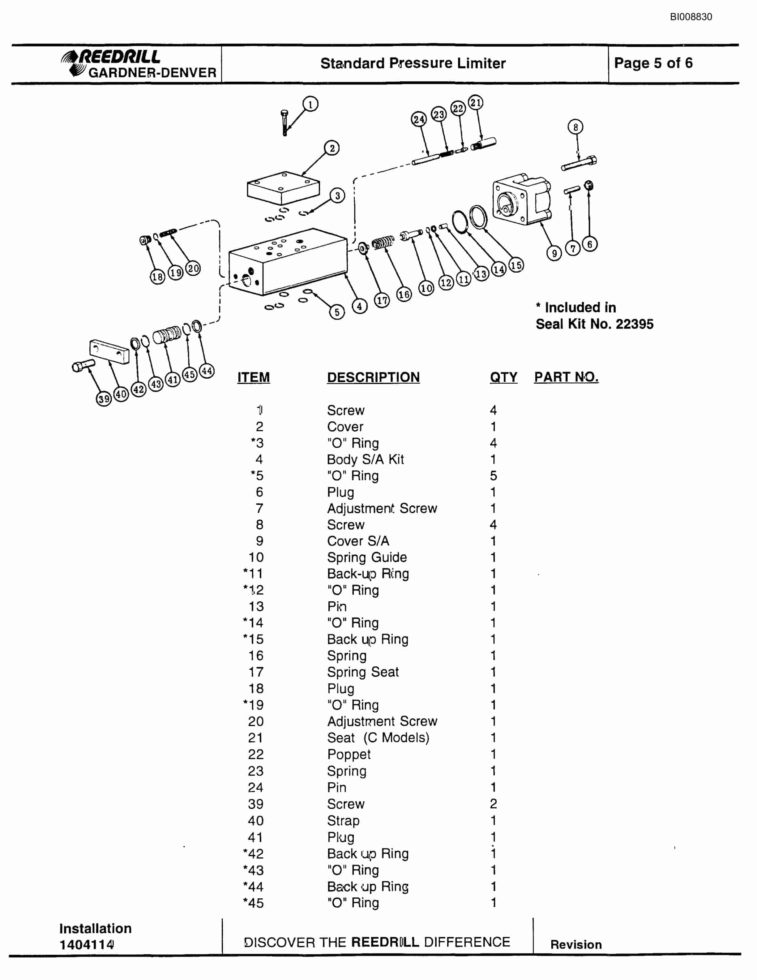 Bucyrus MK20HE Single Boom Hydraulic Jumbo Parts Catalog BI008830-3