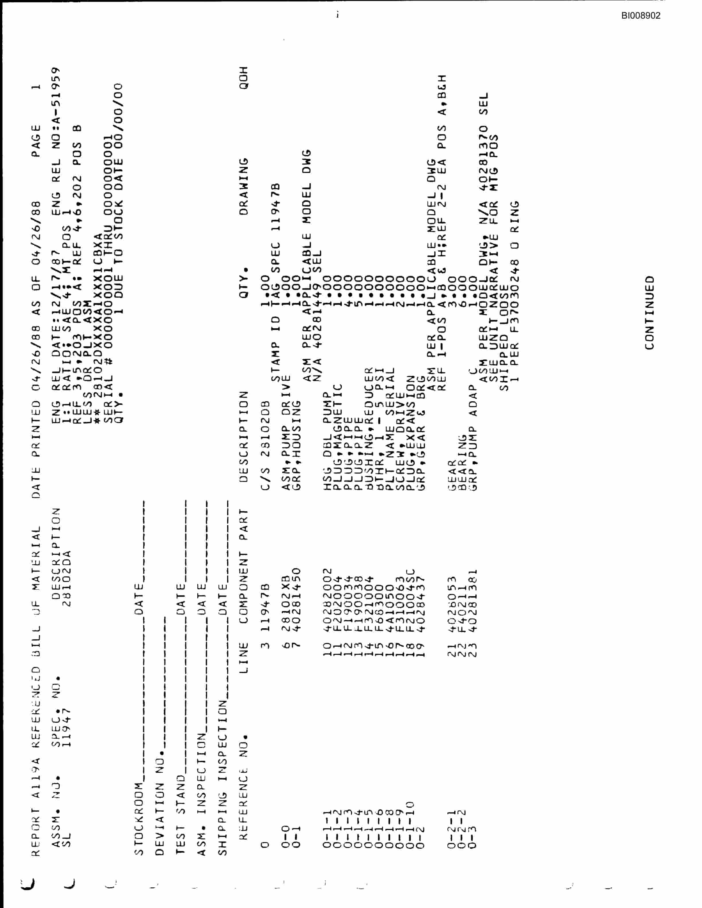 Bucyrus MK21H Single Boom Hydraulic Jumbo Parts Catalog BI008902-3
