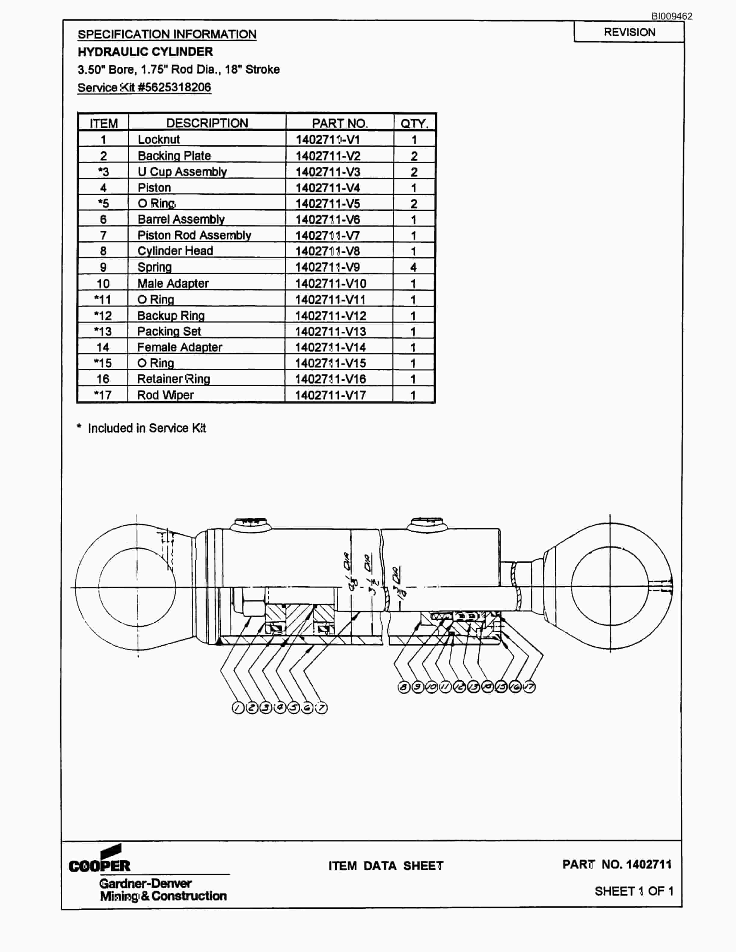 Bucyrus MK34P 2 Boom Pneumatic Jumbo Parts Catalog BI009462-5
