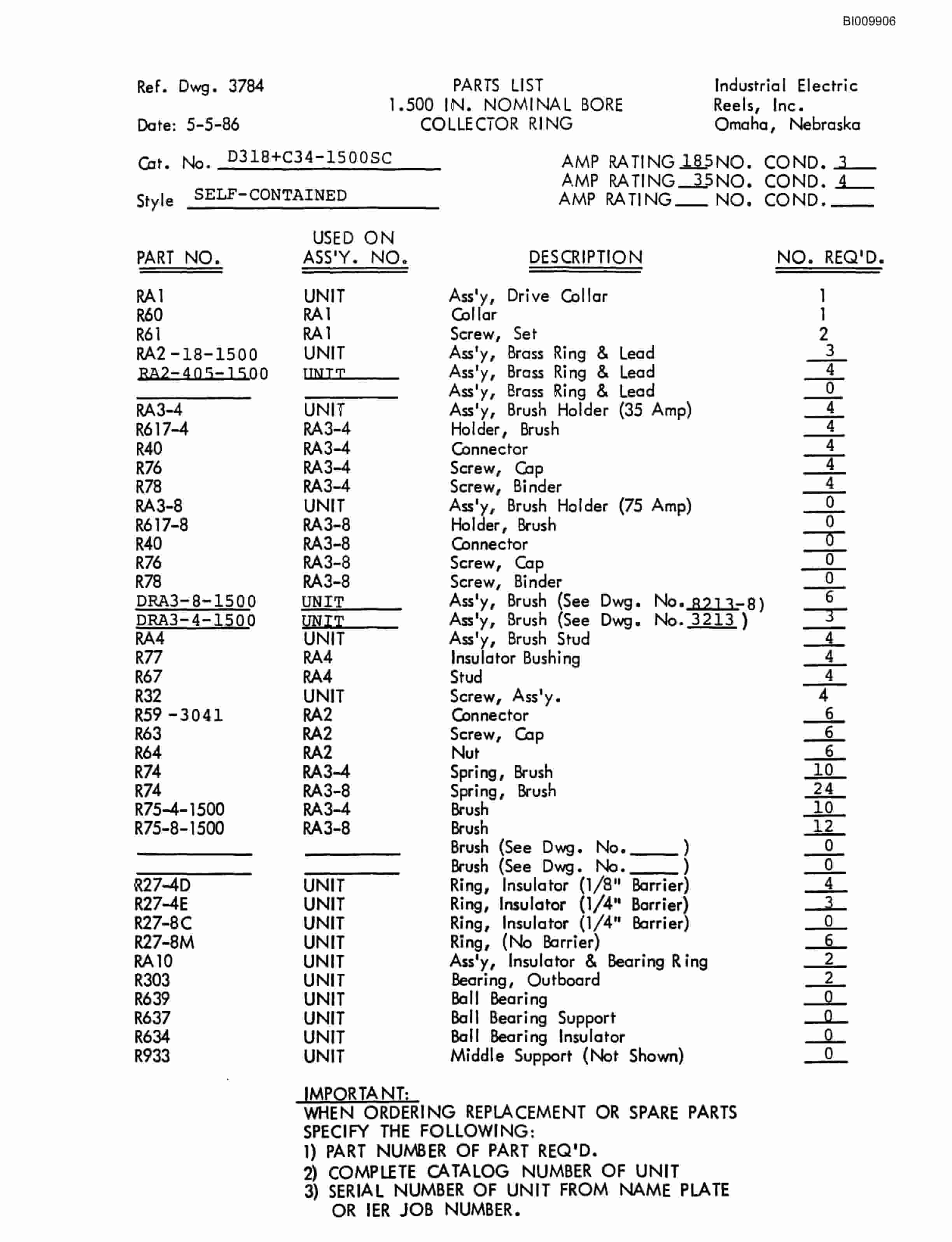 Bucyrus MK35 Articulated Hydraulic Jumbo Parts Catalog BI009906-5