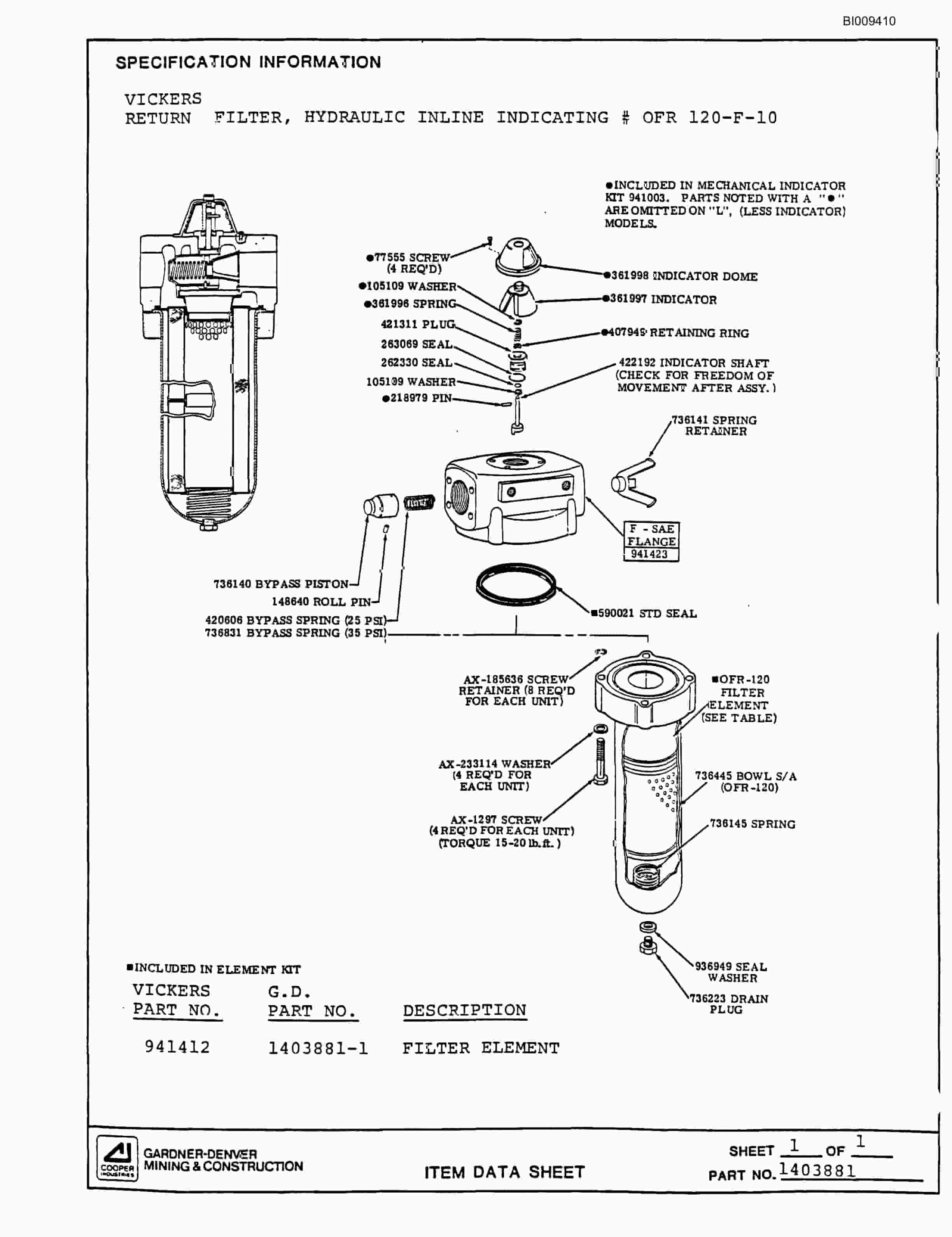 Bucyrus MK45 Articulated Hydraulic Jumbo Parts Catalog BI009410-3