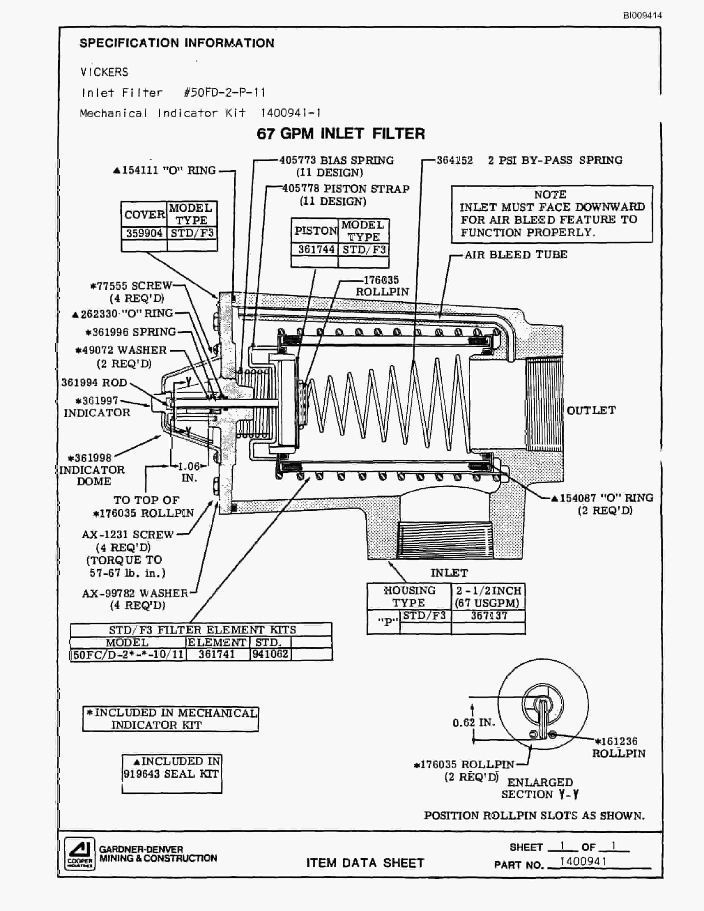 Bucyrus MK45 Articulated Hydraulic Jumbo Parts Catalog BI009414-3