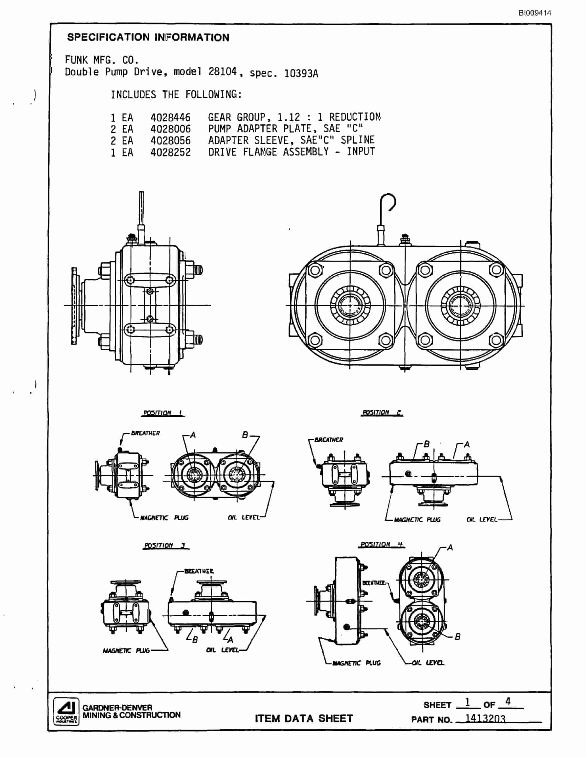 Bucyrus MK45 Articulated Hydraulic Jumbo Parts Catalog BI009414-5