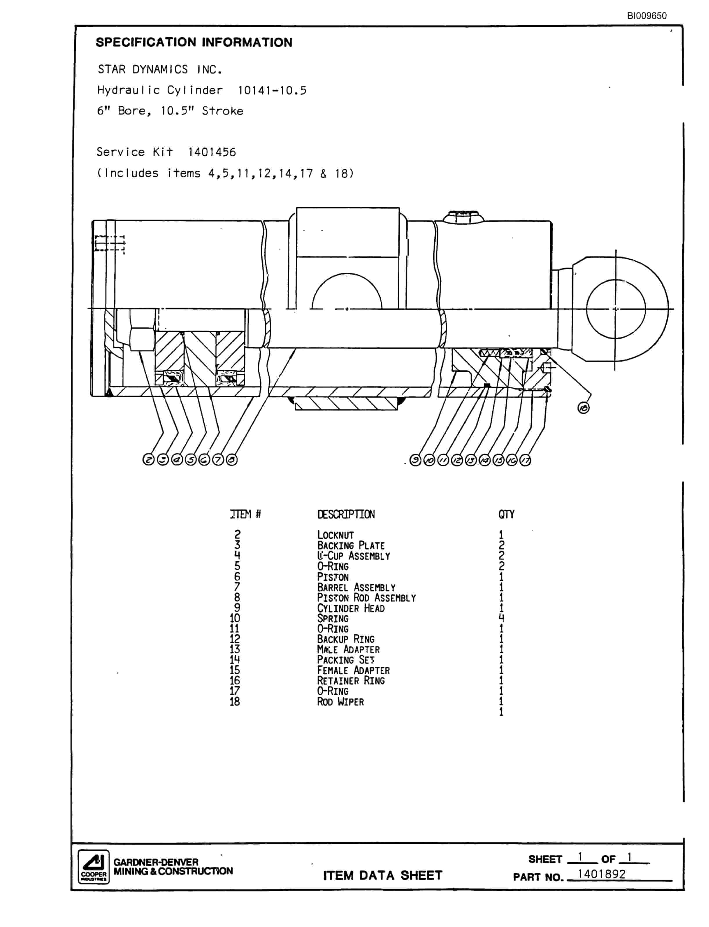 Bucyrus MK45 Articulated Hydraulic Jumbo Parts Catalog BI009650-5