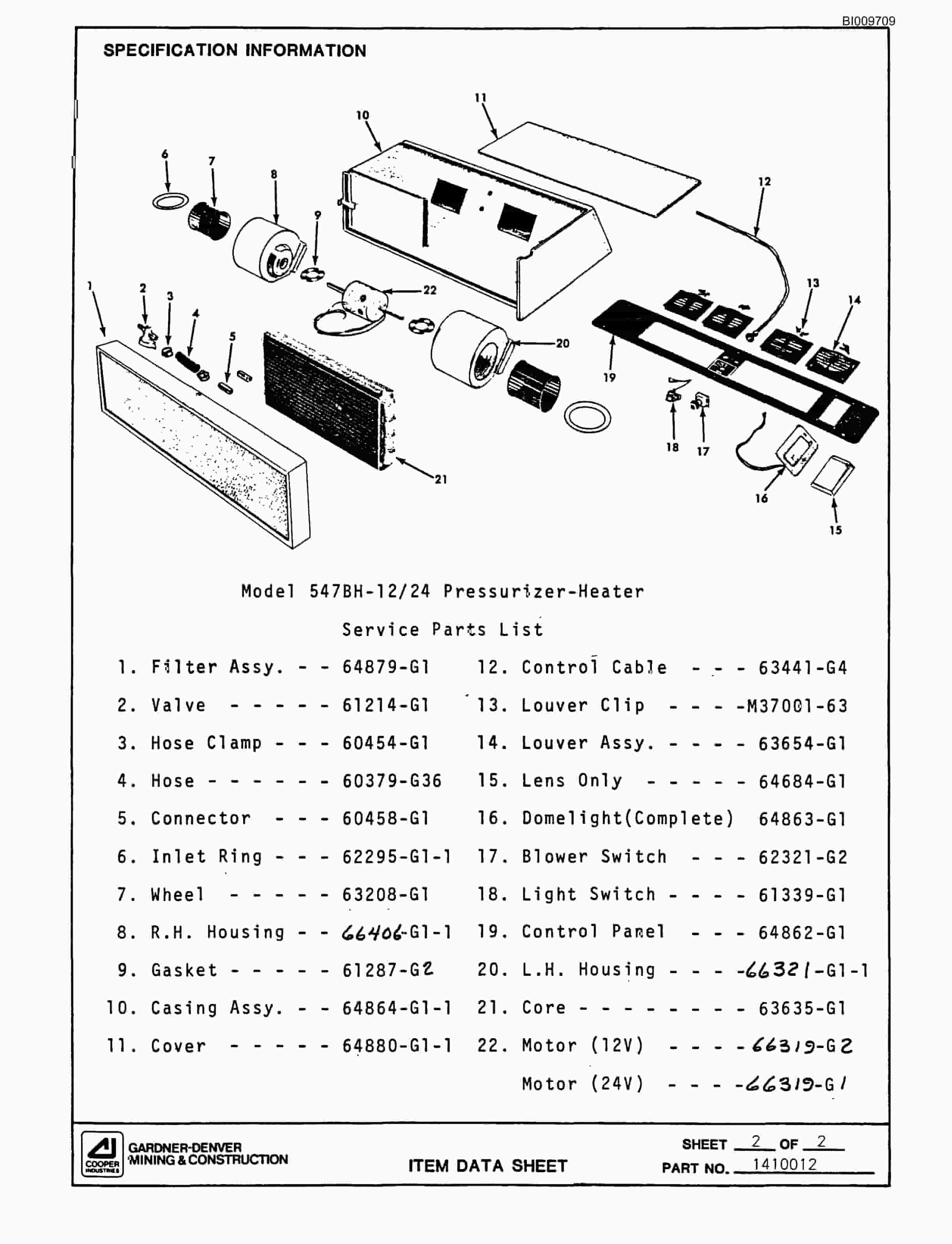 Bucyrus MK45 Articulated Hydraulic Jumbo Parts Catalog BI009709-4