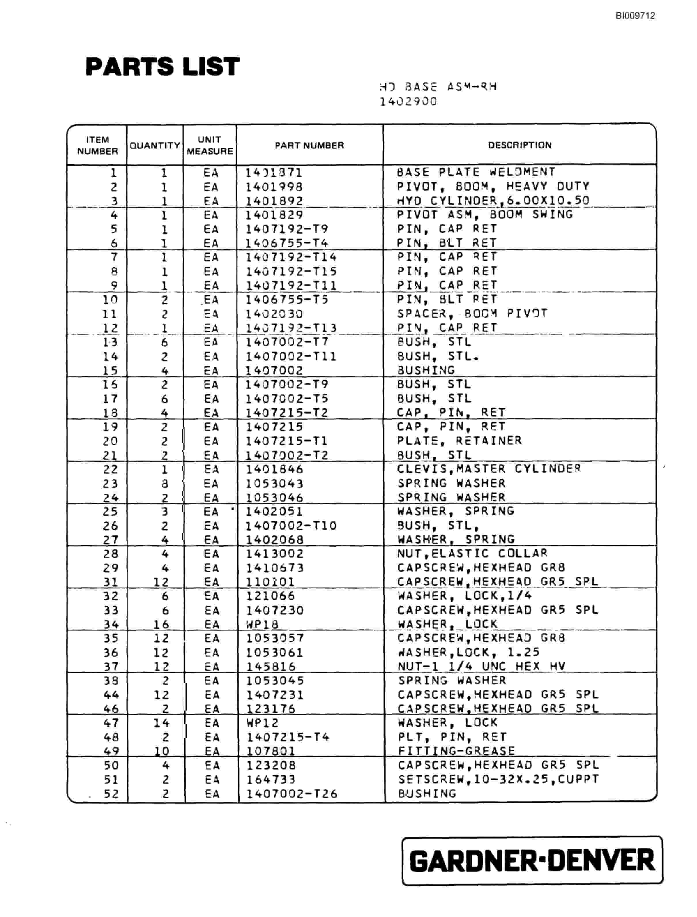 Bucyrus MK45HD Jumbo Parts Catalog BI009712-2