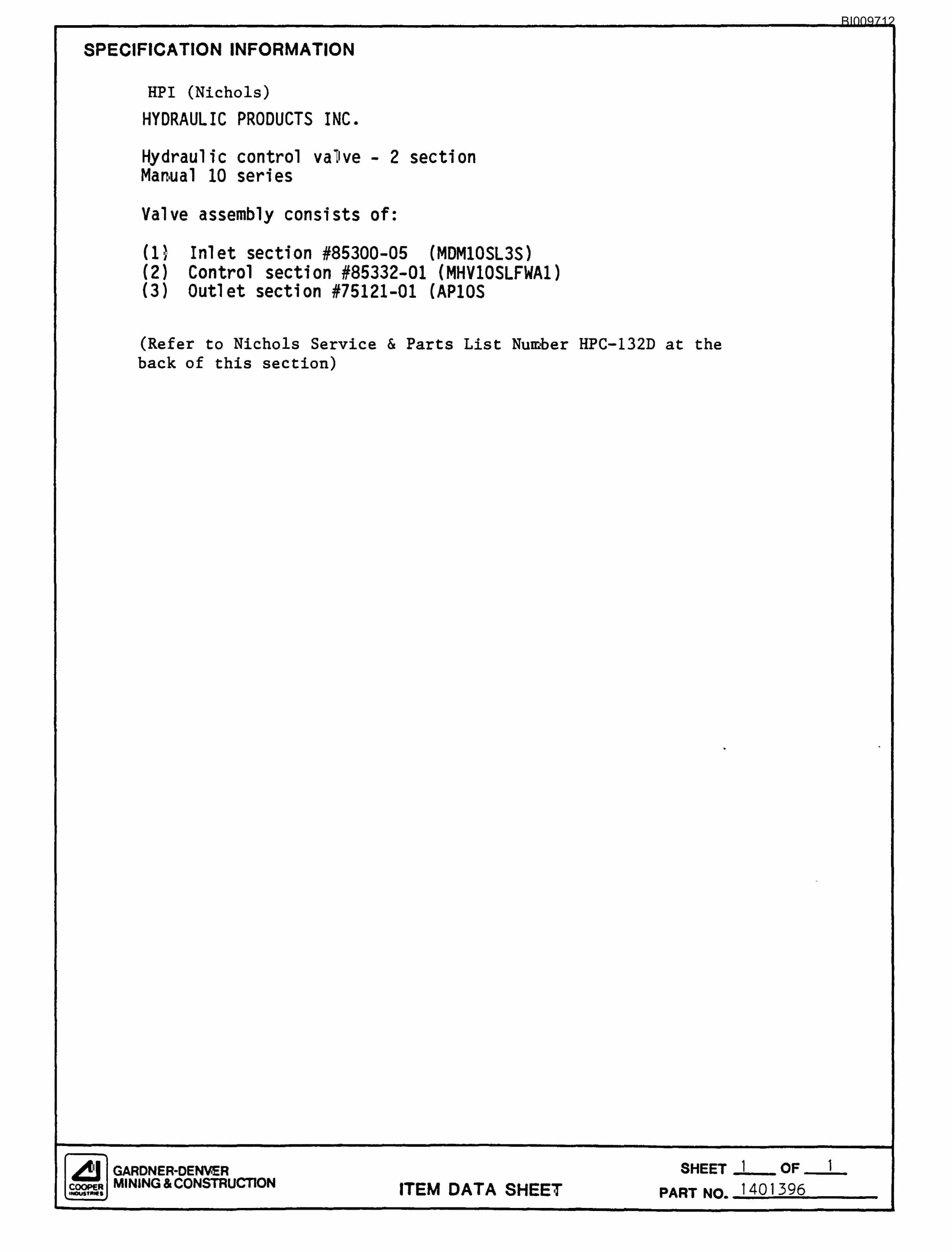 Bucyrus MK45HD Jumbo Parts Catalog BI009712-3