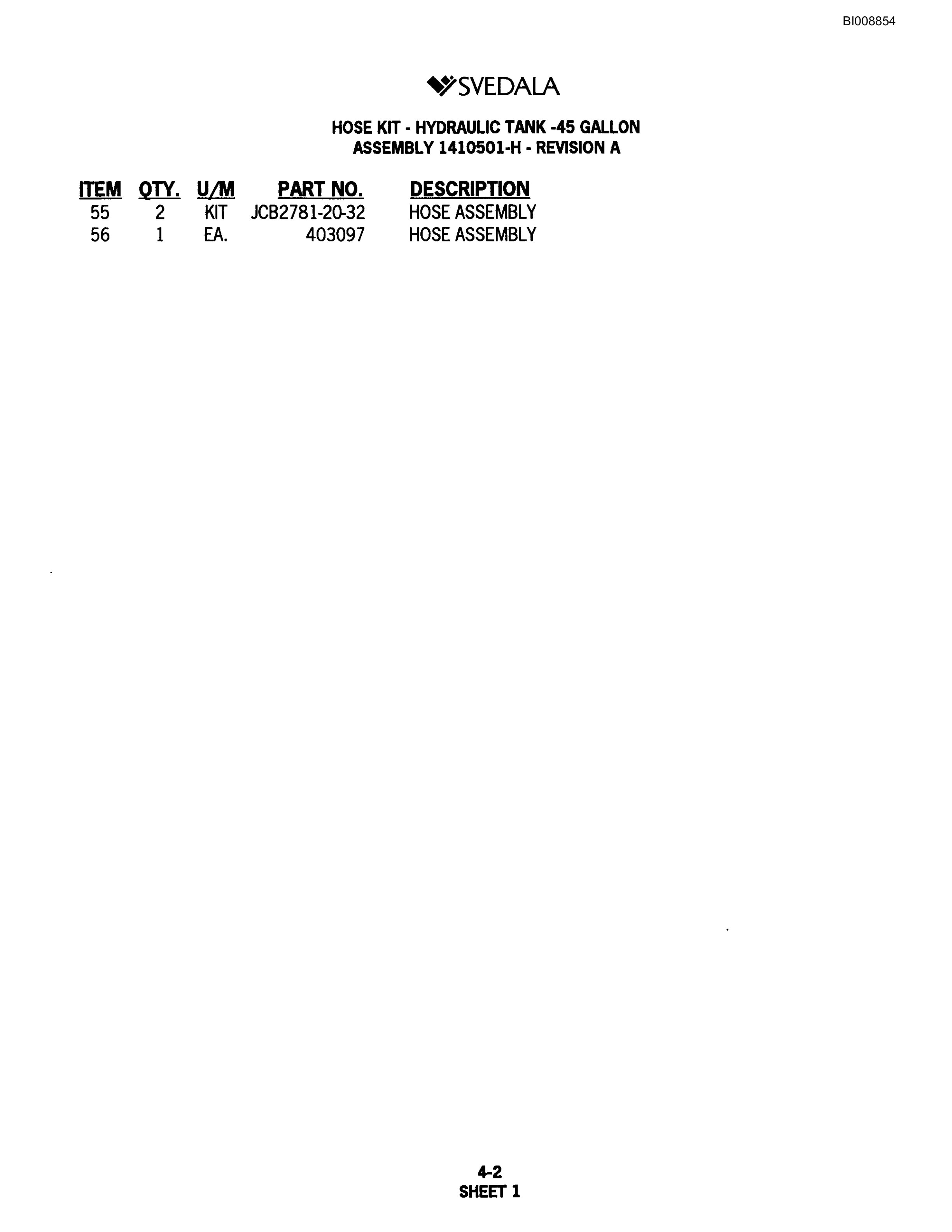 Bucyrus MK45HD Single Boom Hydraulic Jumbo Parts Catalog BI008854-2