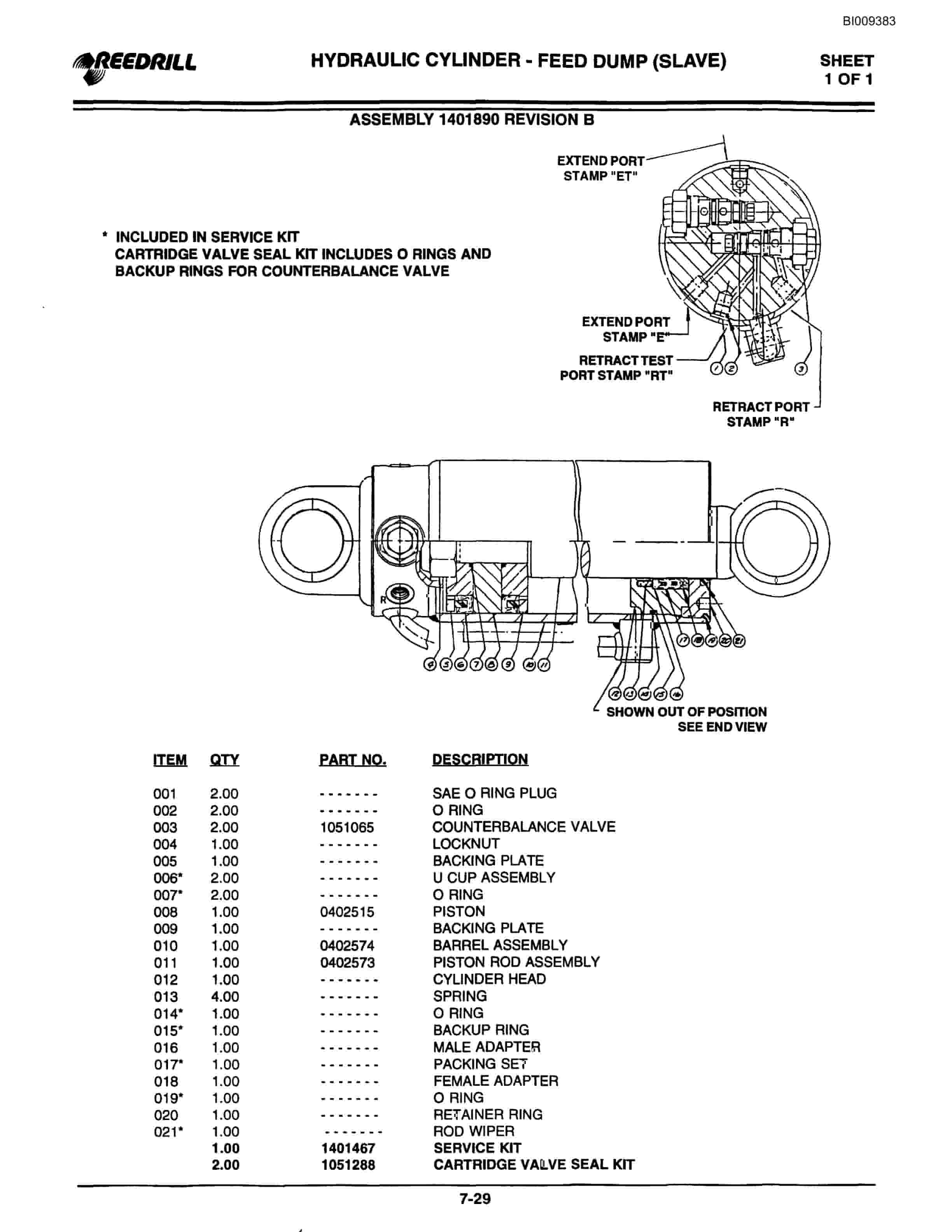 Bucyrus MK45HD Single Boom Hydraulic Jumbo Parts Catalog BI009383-5