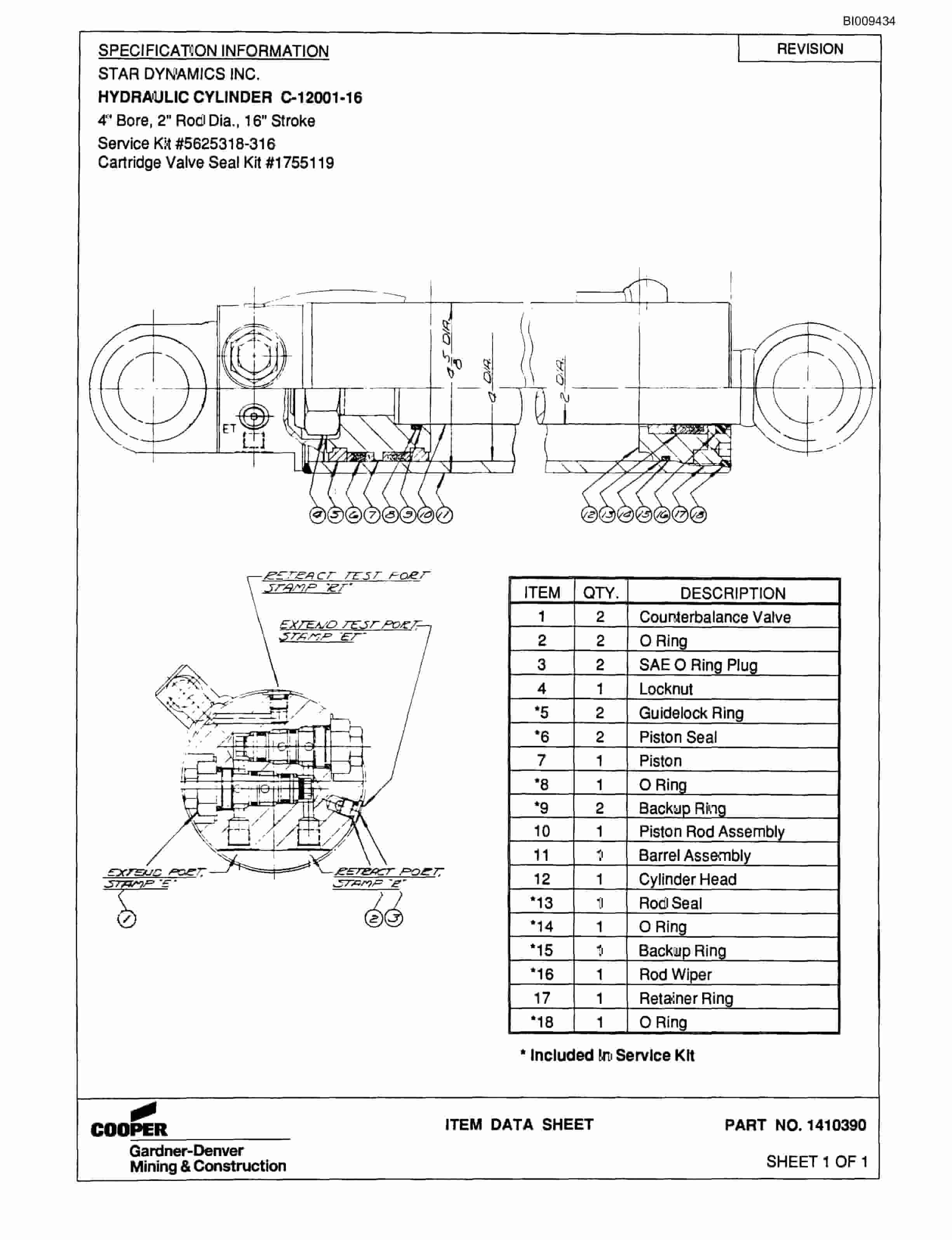 Bucyrus MK45HD Single Boom Hydraulic Jumbo Parts Catalog BI009434-4