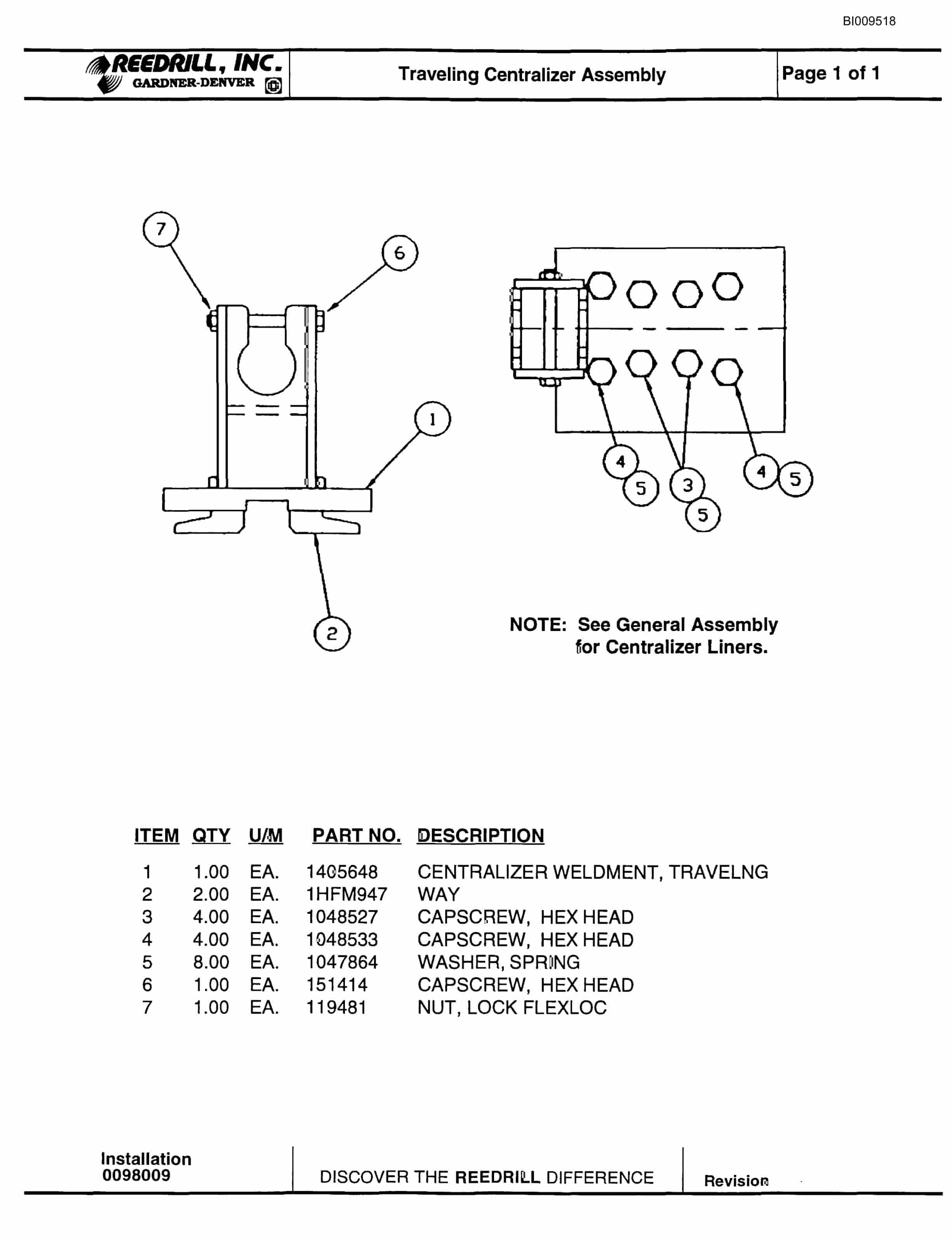 Bucyrus MK45HD Single Boom Hydraulic Jumbo Parts Catalog BI009518-3