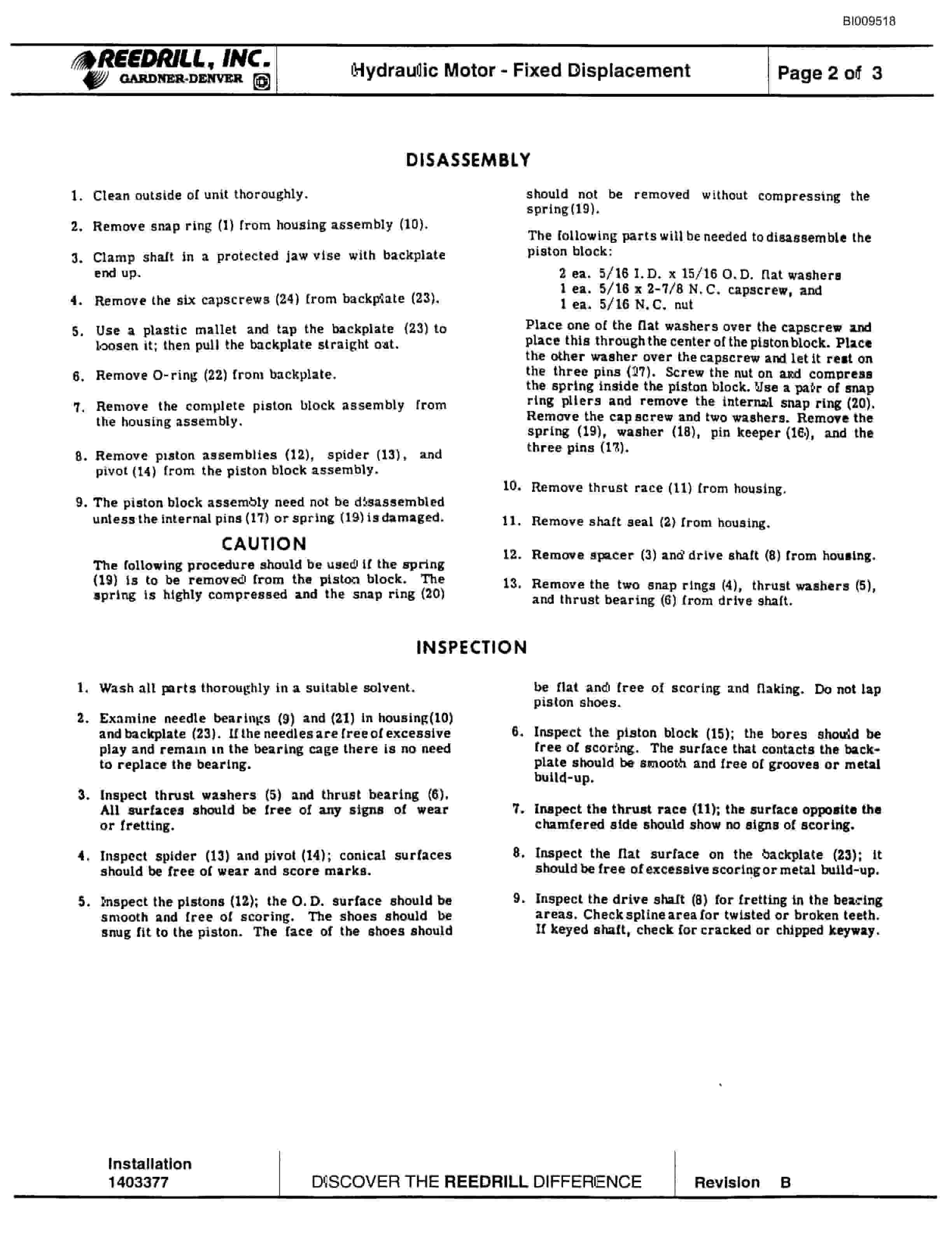 Bucyrus MK45HD Single Boom Hydraulic Jumbo Parts Catalog BI009518-5