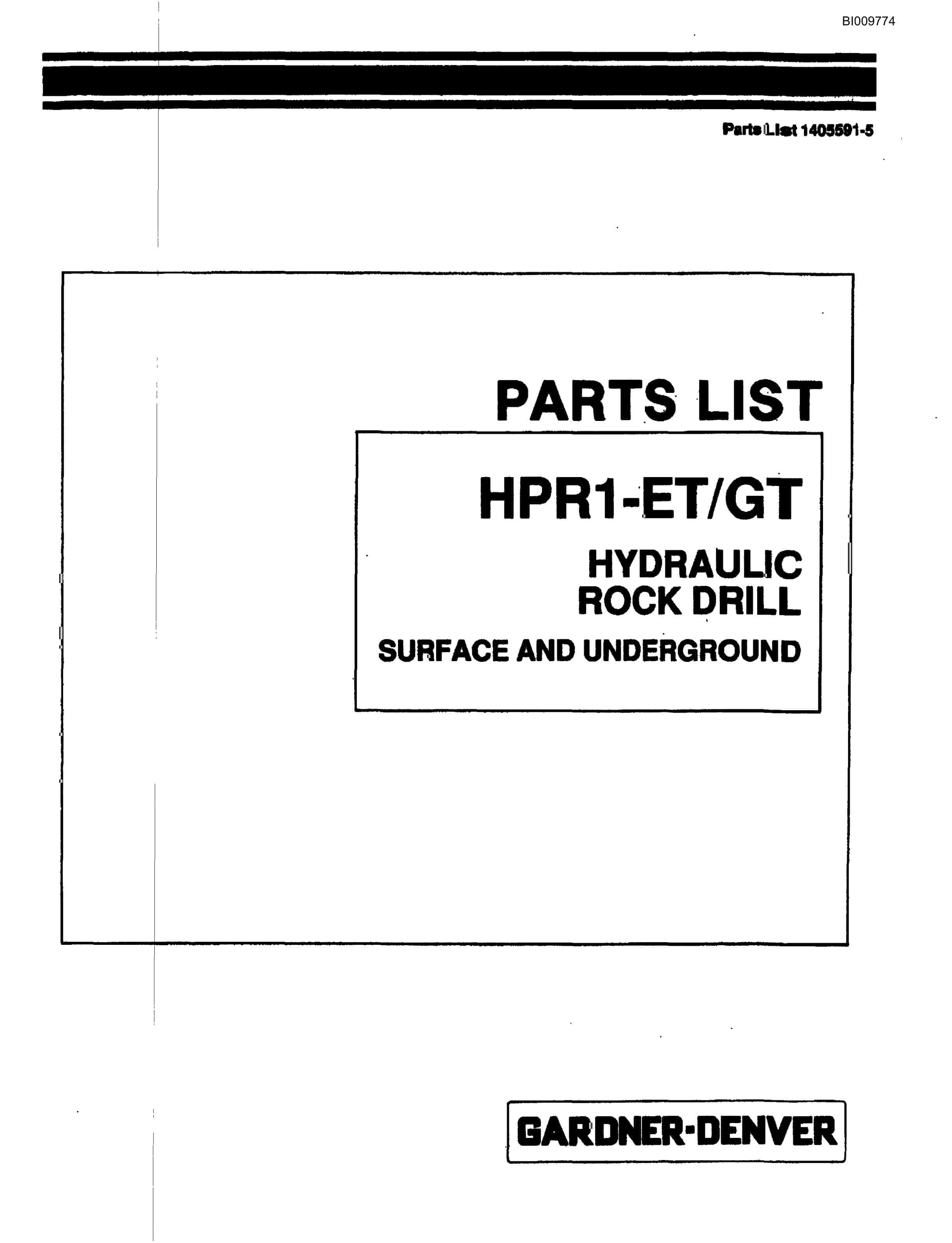 Bucyrus MK45HD Single Boom Hydraulic Jumbo Parts Catalog BI009774-2