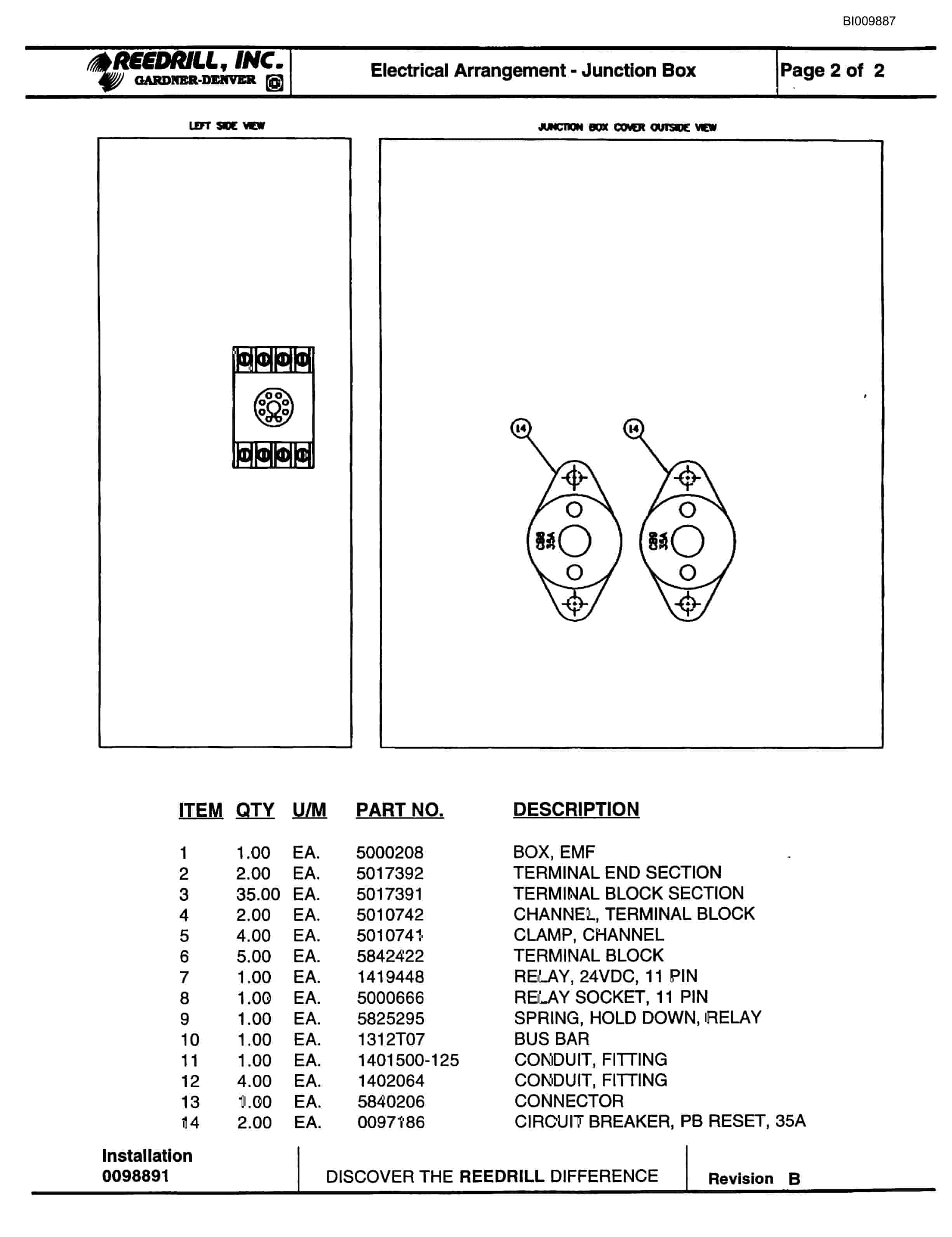 Bucyrus MK45HD Single Boom Hydraulic Jumbo Parts Catalog BI009887-2