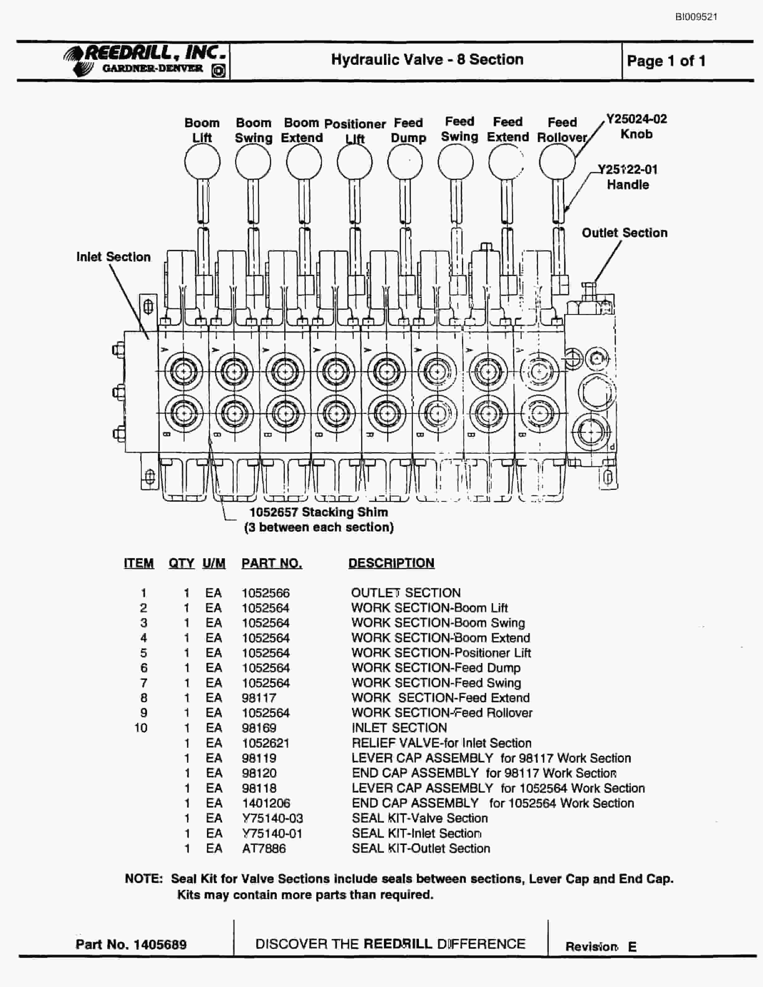 Bucyrus MK45HD Single Boom Jumbo Parts Catalog BI009521-5