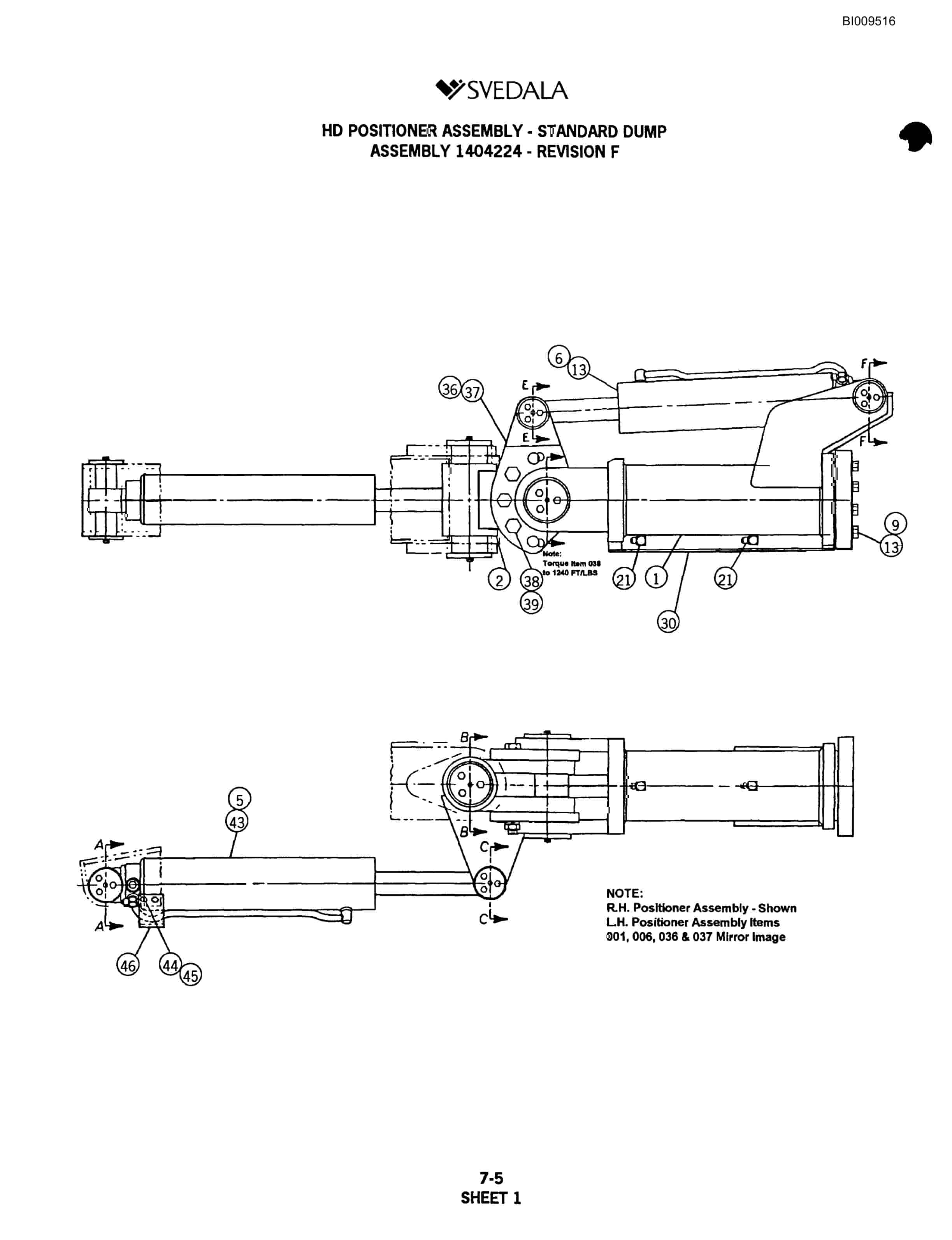 Bucyrus MK45HDS Single Boom Hydraulic Jumbo Parts Catalog BI009516-5