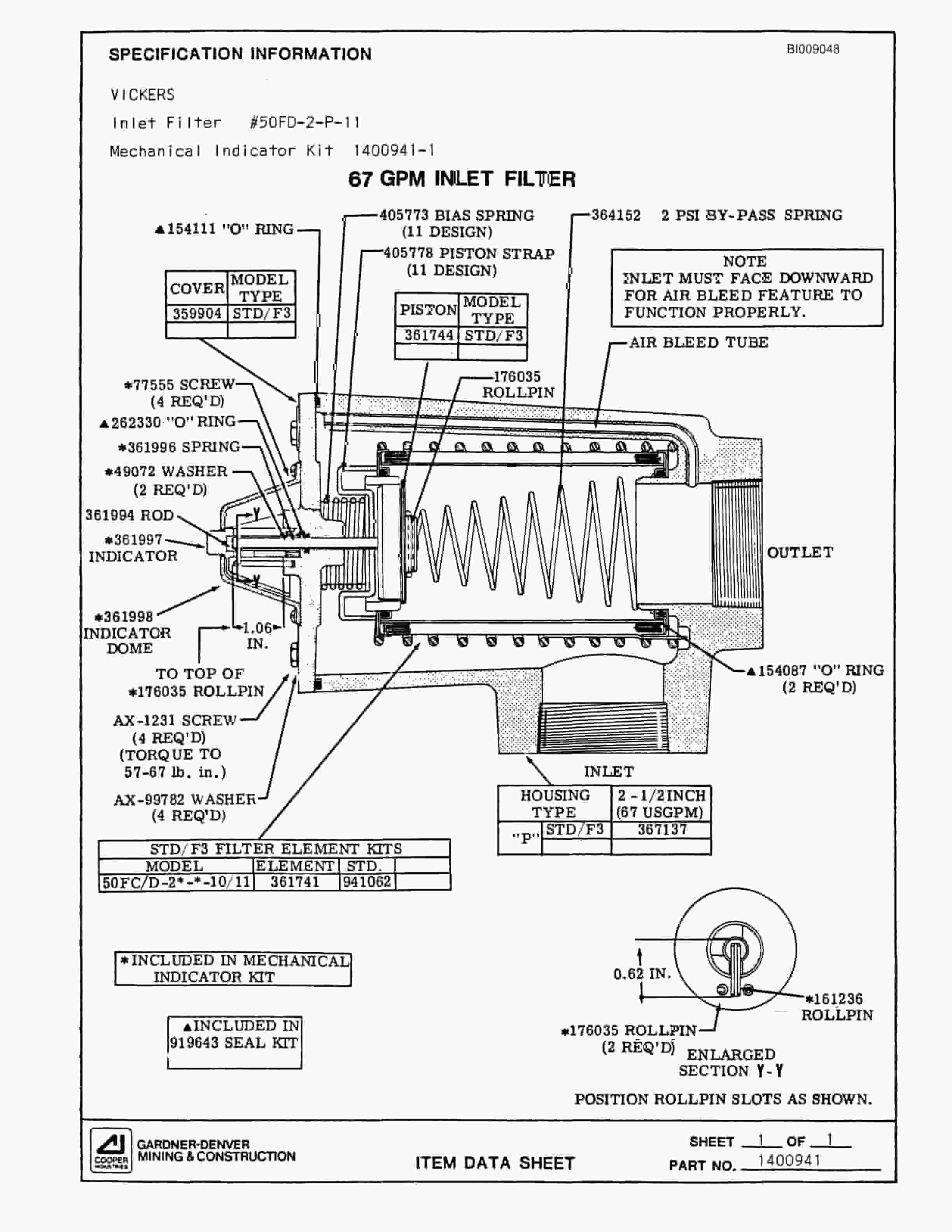 Bucyrus MK65 3 Boom Hydraulic Jumbo Parts Catalog BI009048-3