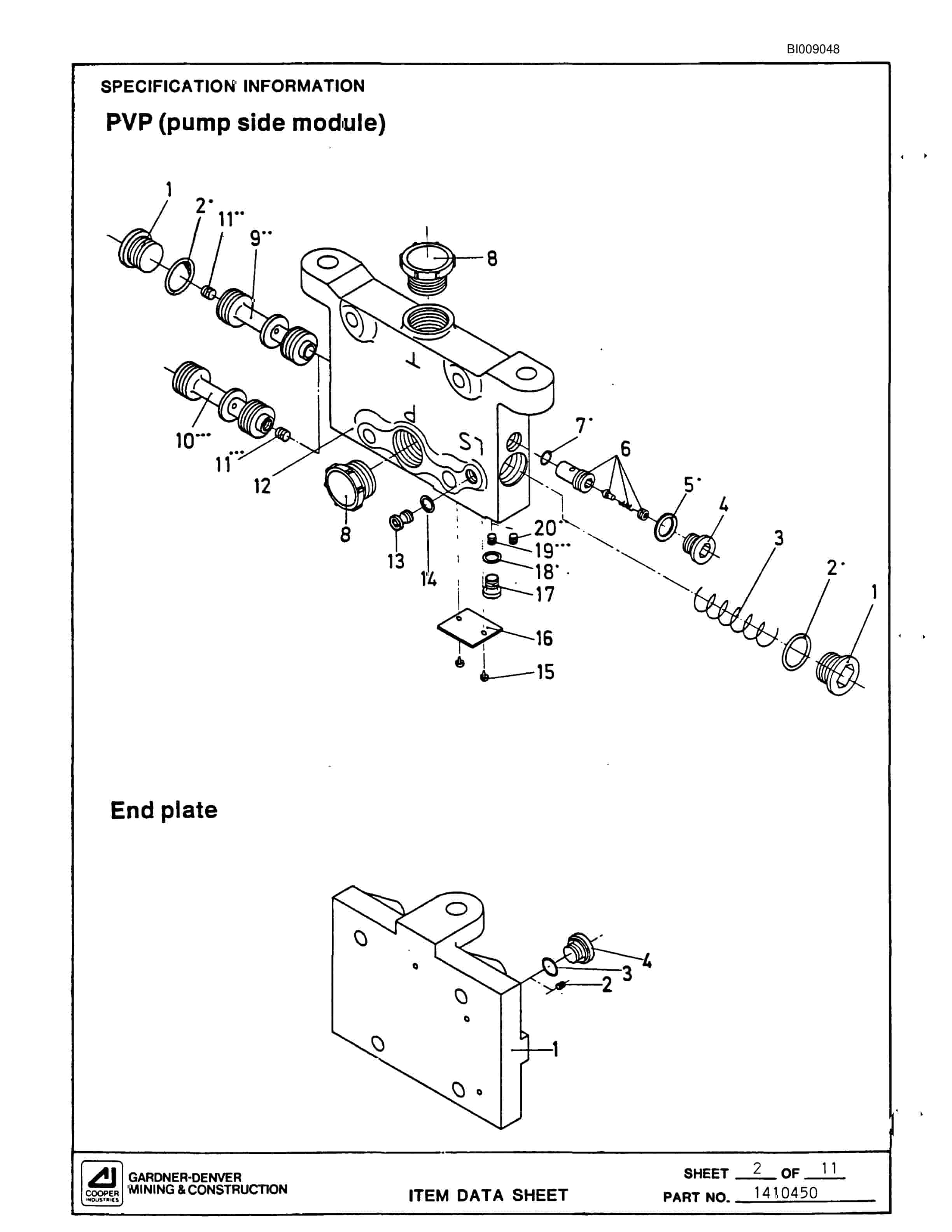 Bucyrus MK65 3 Boom Hydraulic Jumbo Parts Catalog BI009048-4
