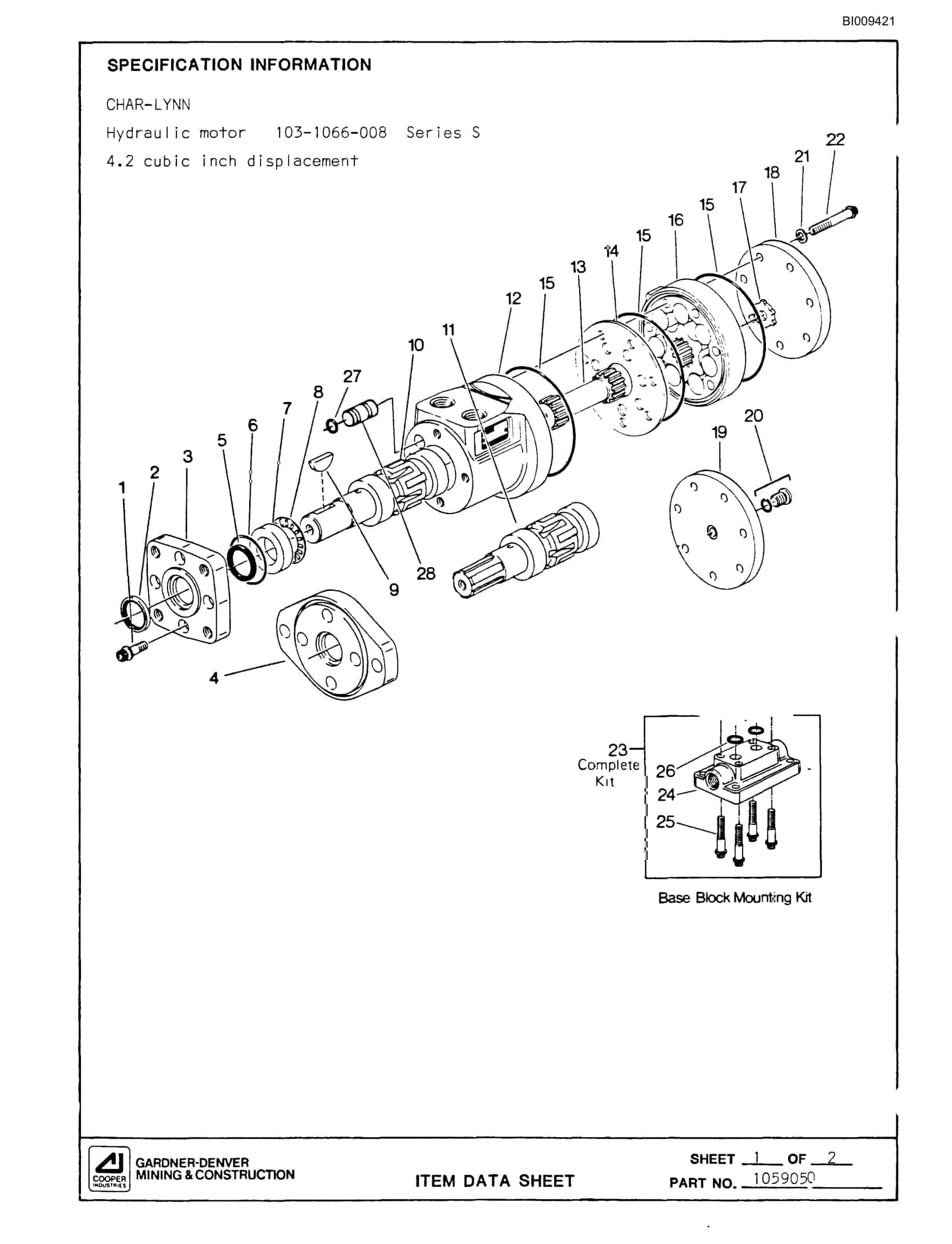 Bucyrus MK65 3 Boom Hydraulic Jumbo Parts Catalog BI009421-4