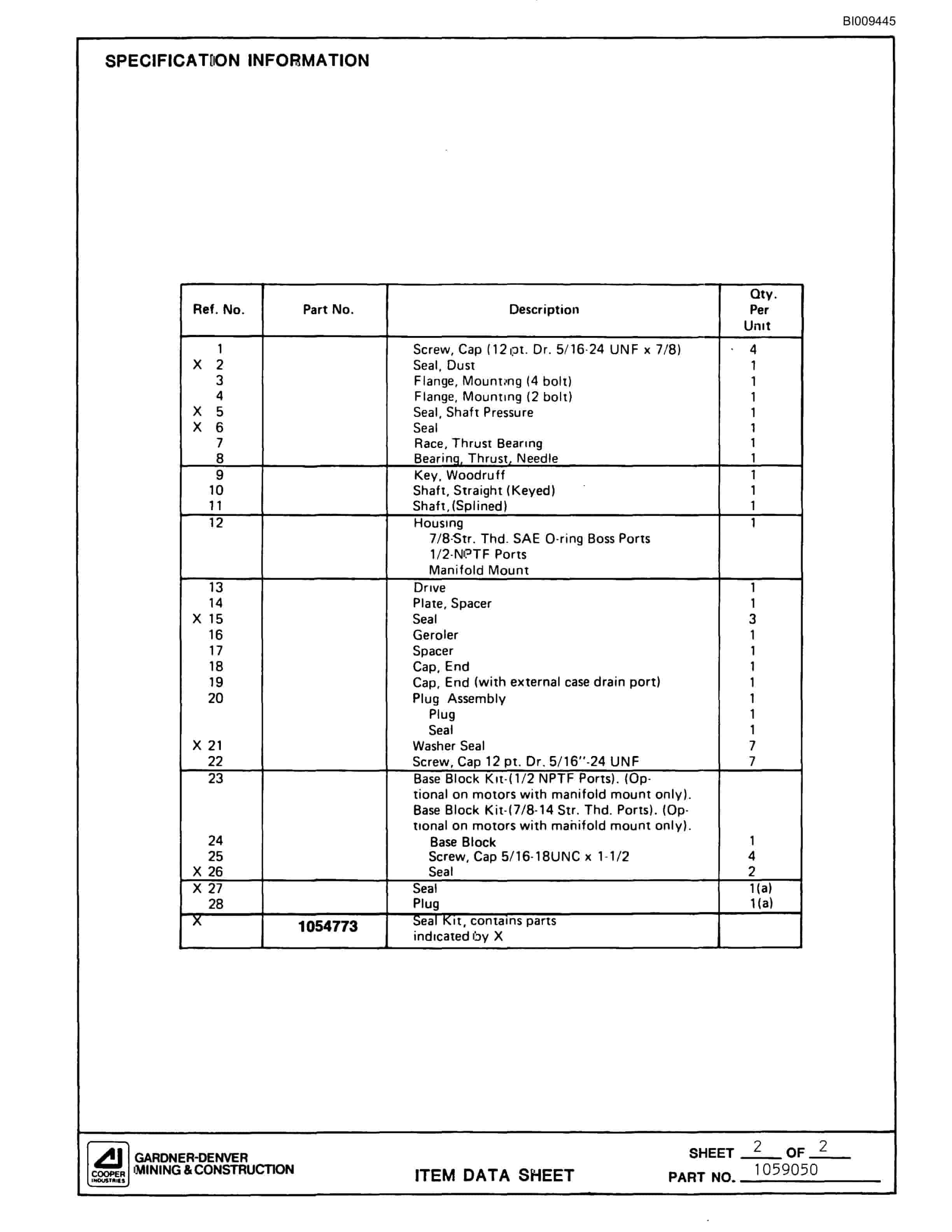 Bucyrus MK65 3 Boom Hydraulic Jumbo Parts Catalog BI009445-4